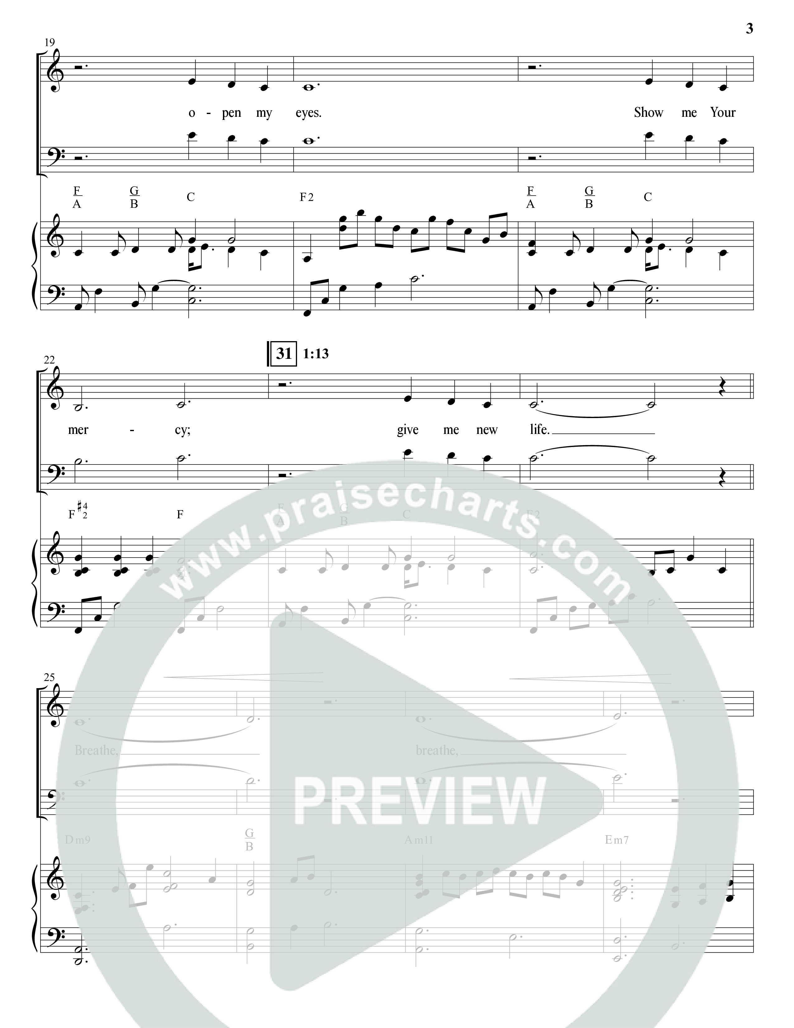 Breathe (Choral Anthem SATB) Anthem (SATB/Piano) (The Brooklyn Tabernacle Choir / Arr. Carol Cymbala / Arr. Jason Webb / Orch. J. Daniel Smith)
