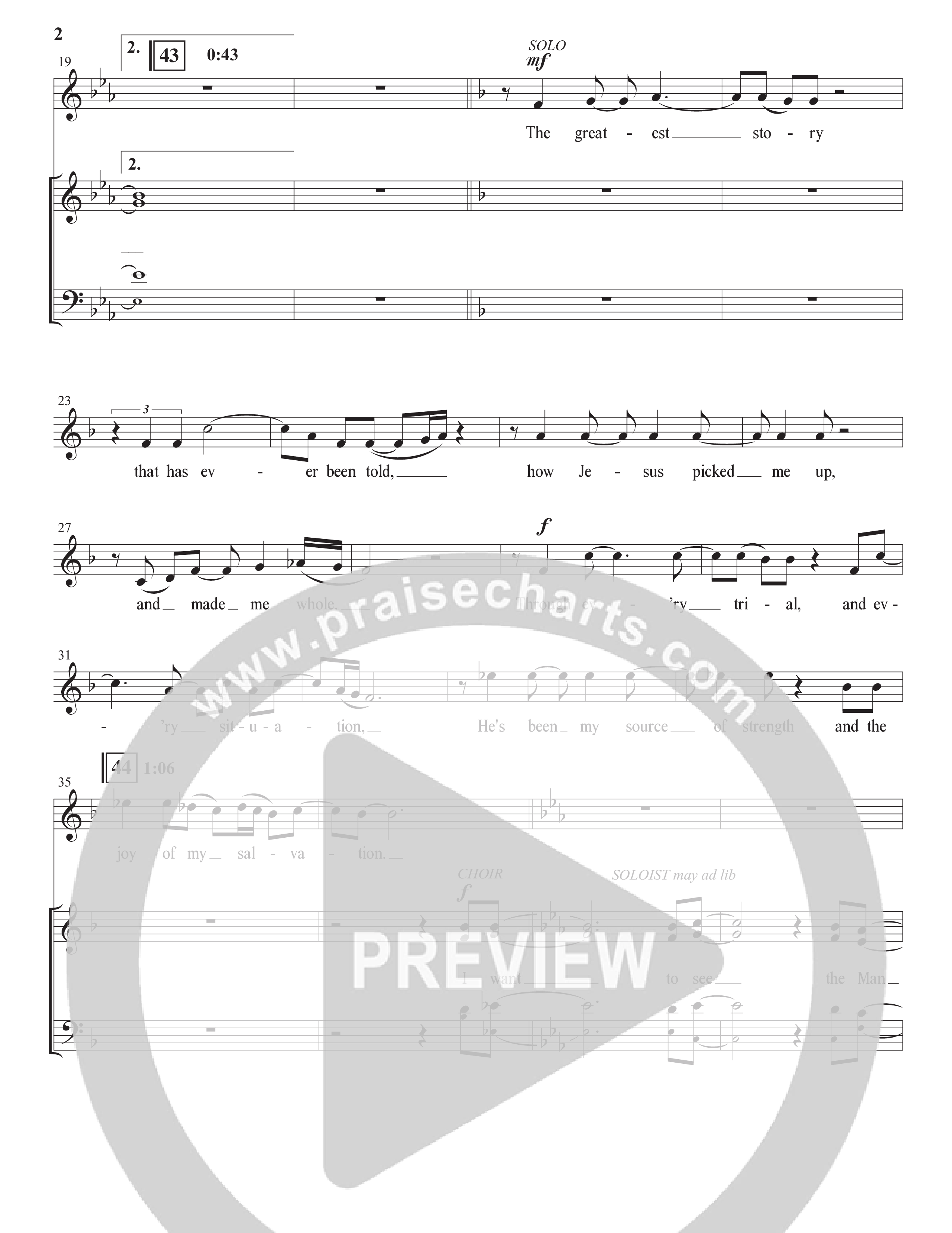 The Man (Choral Anthem SATB) Choir Sheet (SATB) (The Brooklyn Tabernacle Choir / Arr. Carol Cymbala / Orch. Chris McDonald)