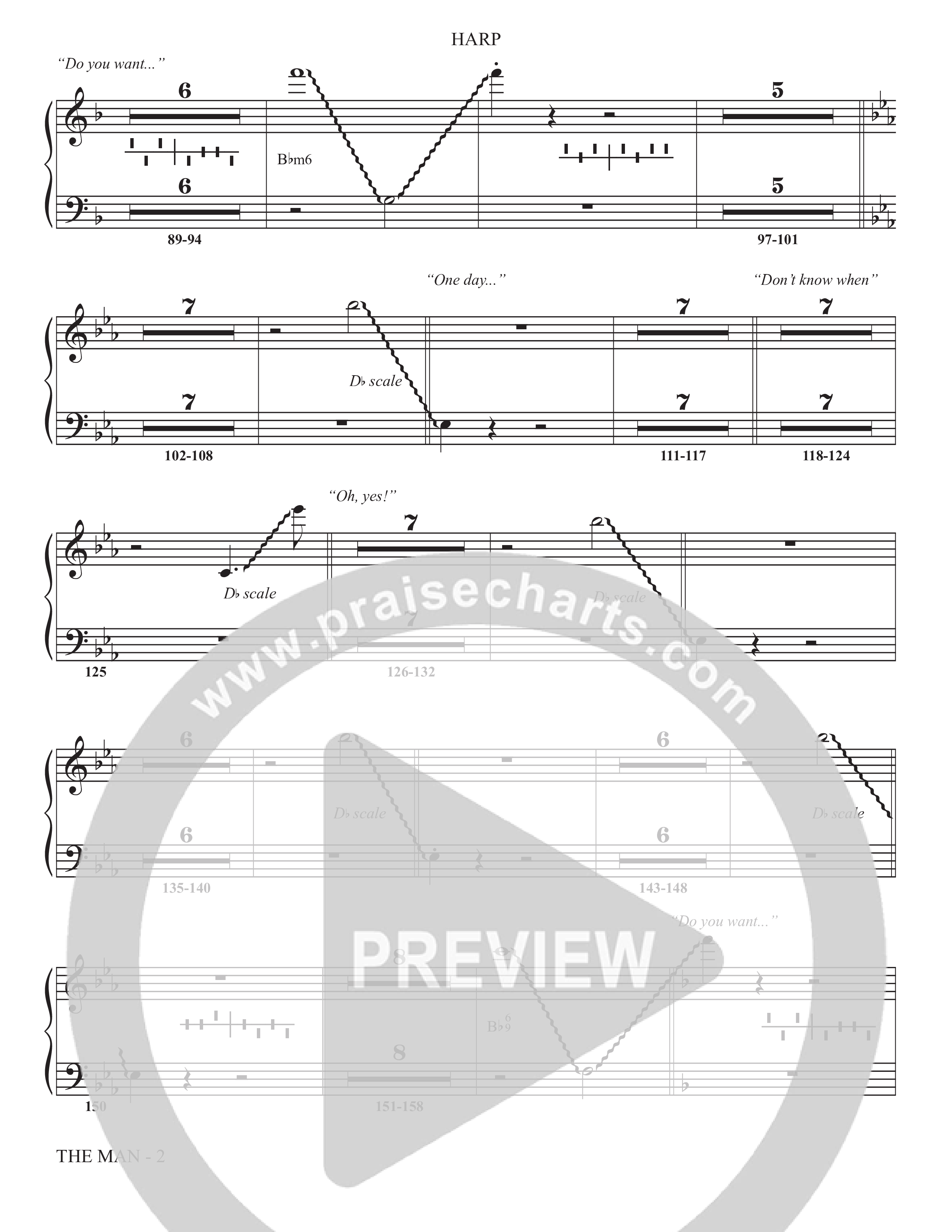 The Man (Choral Anthem SATB) Harp (The Brooklyn Tabernacle Choir / Arr. Carol Cymbala / Orch. Chris McDonald)