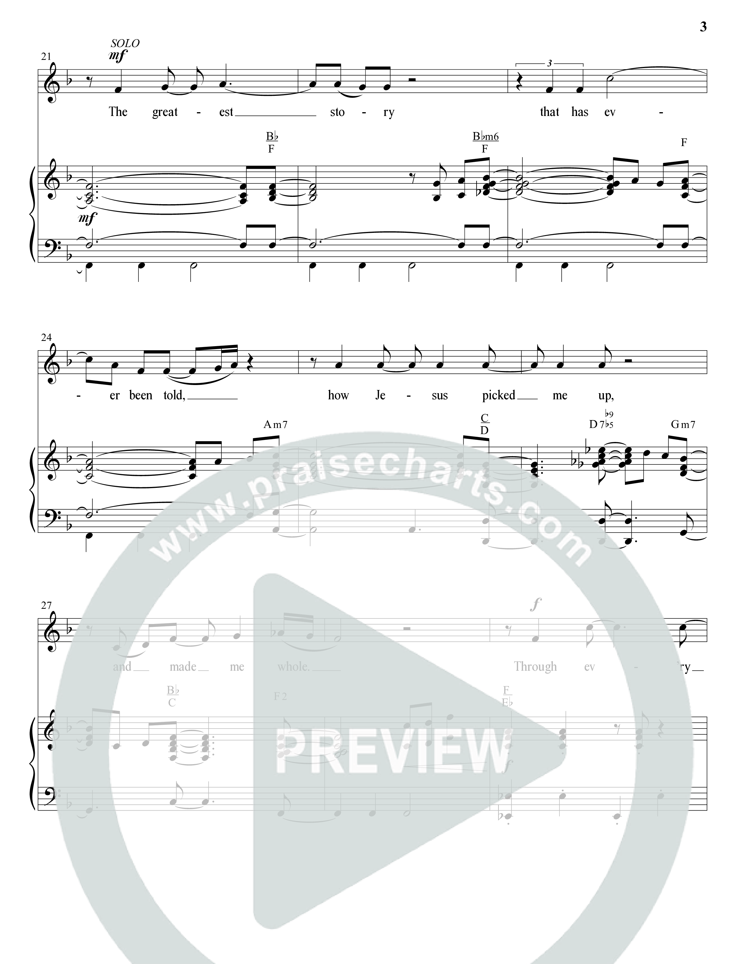 The Man (Choral Anthem SATB) Anthem (SATB/Piano) (The Brooklyn Tabernacle Choir / Arr. Carol Cymbala / Orch. Chris McDonald)