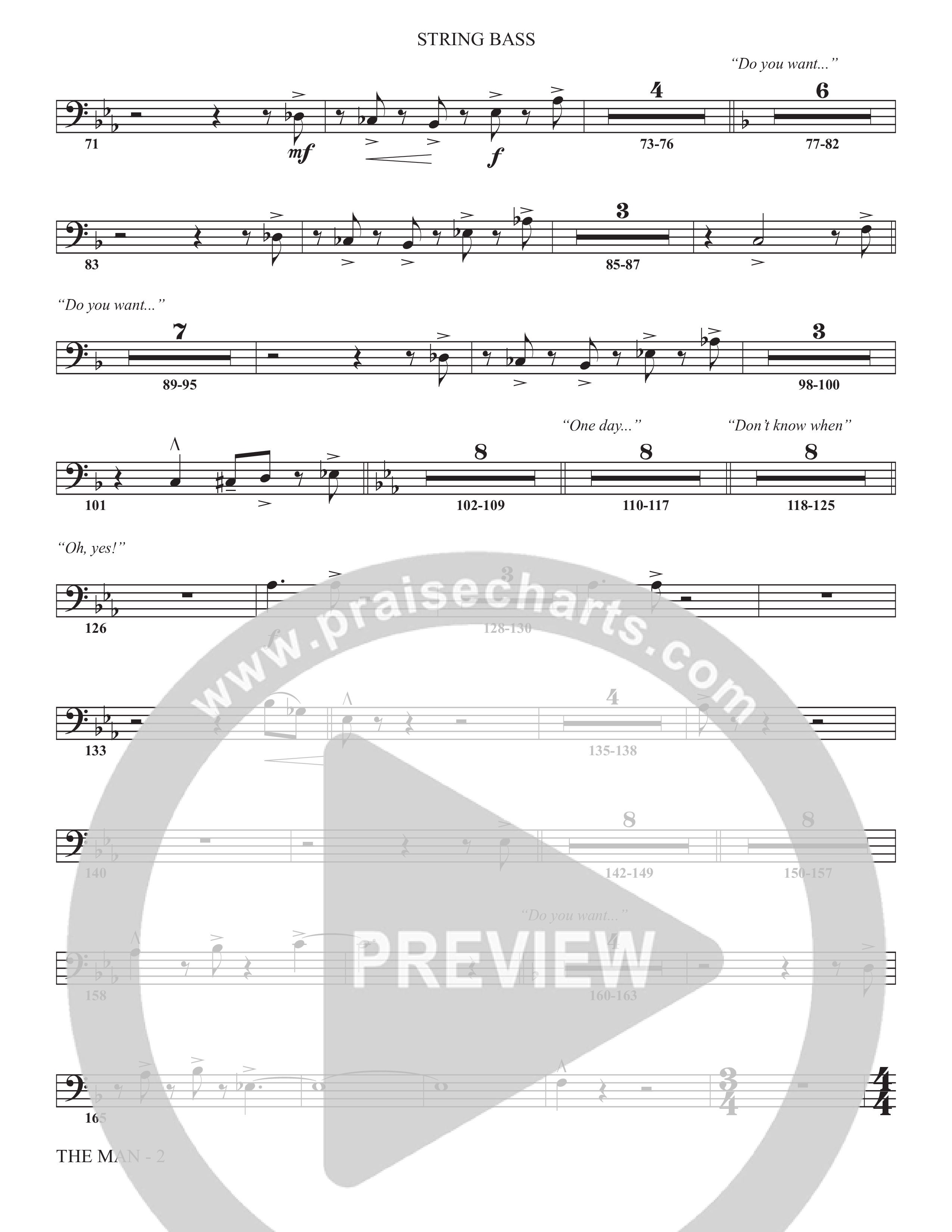 The Man (Choral Anthem SATB) String Bass (The Brooklyn Tabernacle Choir / Arr. Carol Cymbala / Orch. Chris McDonald)
