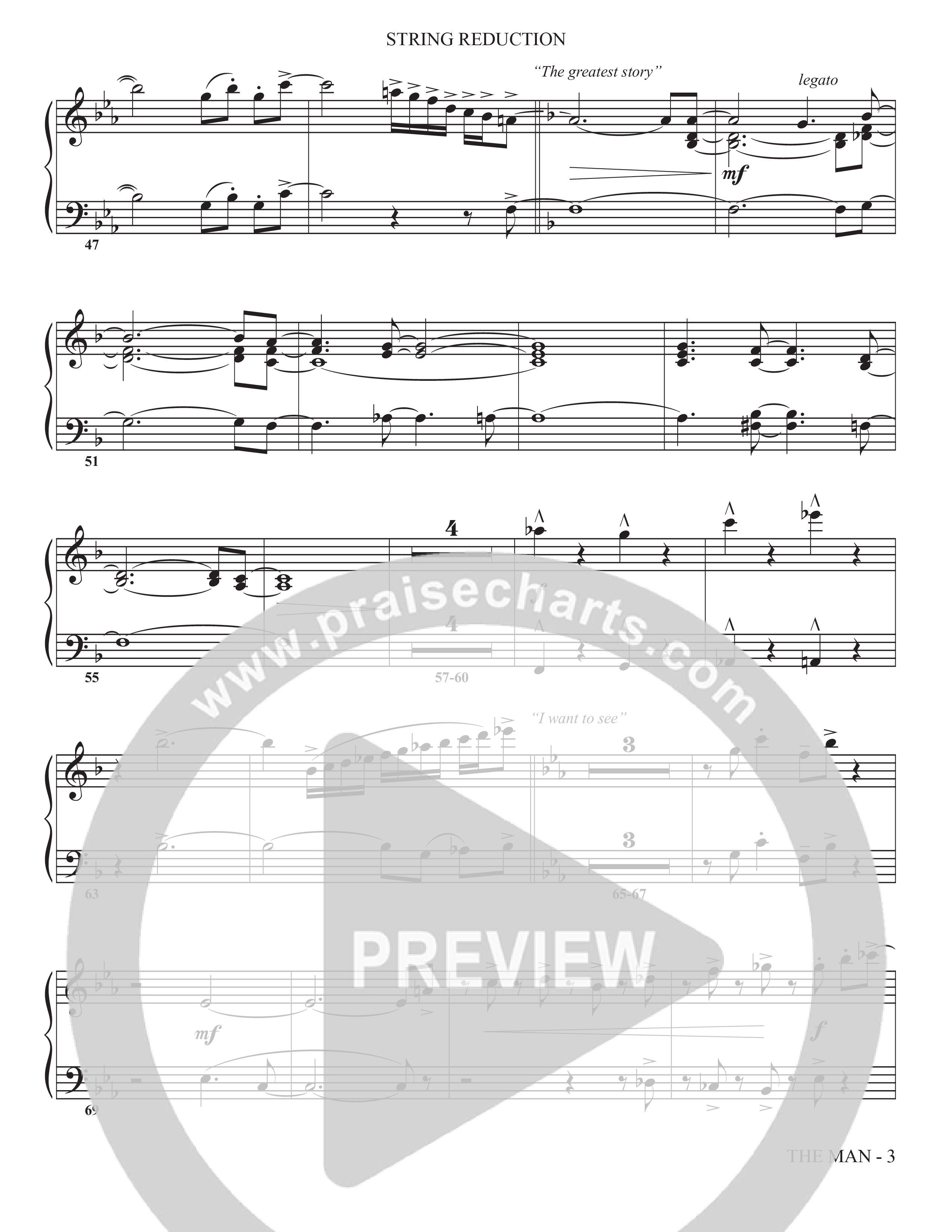 The Man (Choral Anthem SATB) String Reduction (The Brooklyn Tabernacle Choir / Arr. Carol Cymbala / Orch. Chris McDonald)