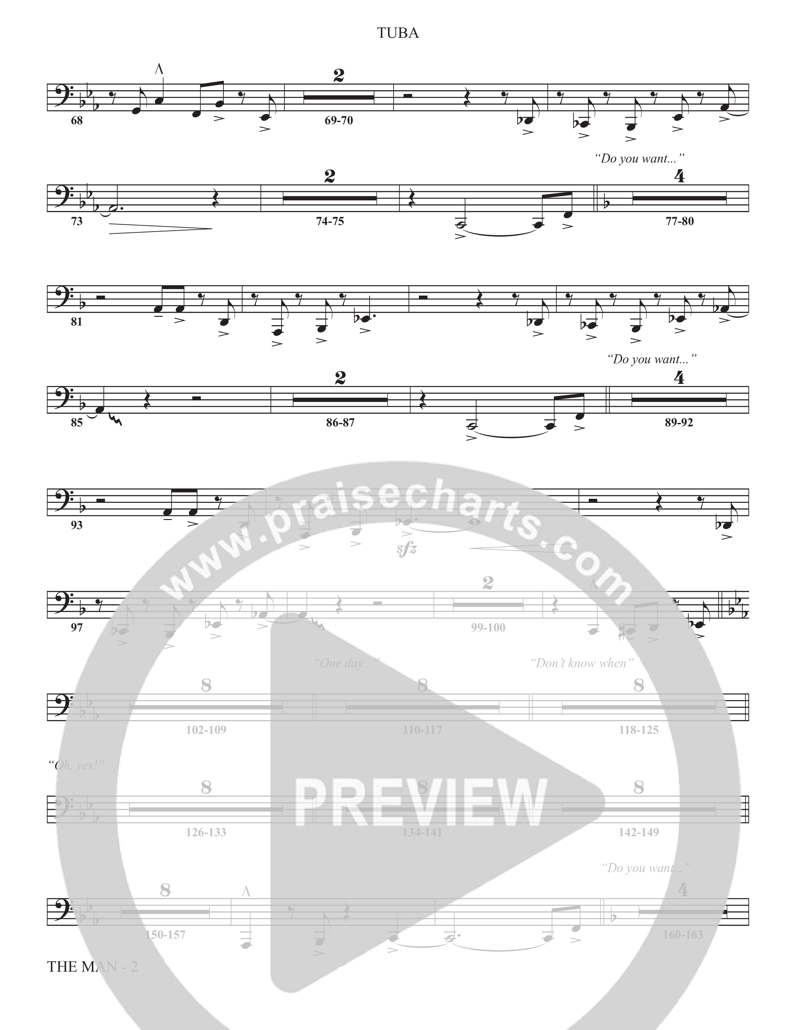 The Man (Choral Anthem SATB) Tuba (The Brooklyn Tabernacle Choir / Arr. Carol Cymbala / Orch. Chris McDonald)
