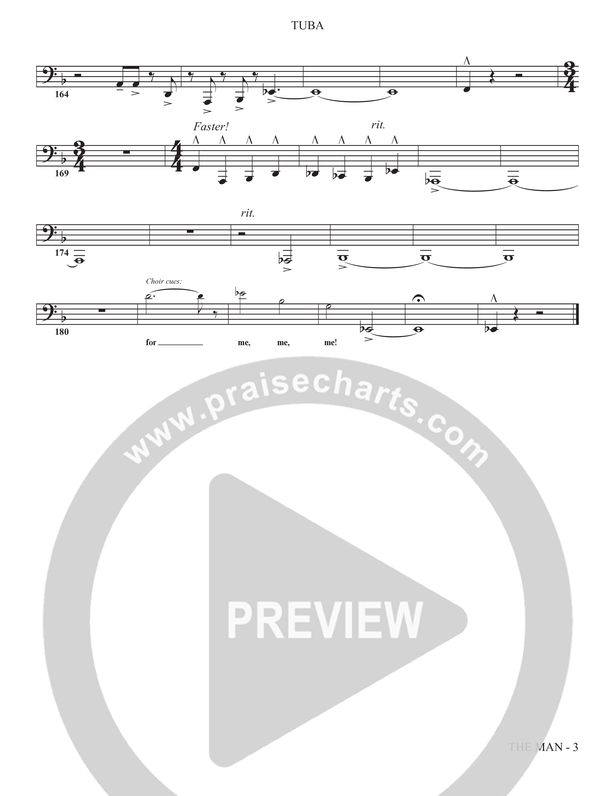 The Man (Choral Anthem SATB) Tuba (The Brooklyn Tabernacle Choir / Arr. Carol Cymbala / Orch. Chris McDonald)