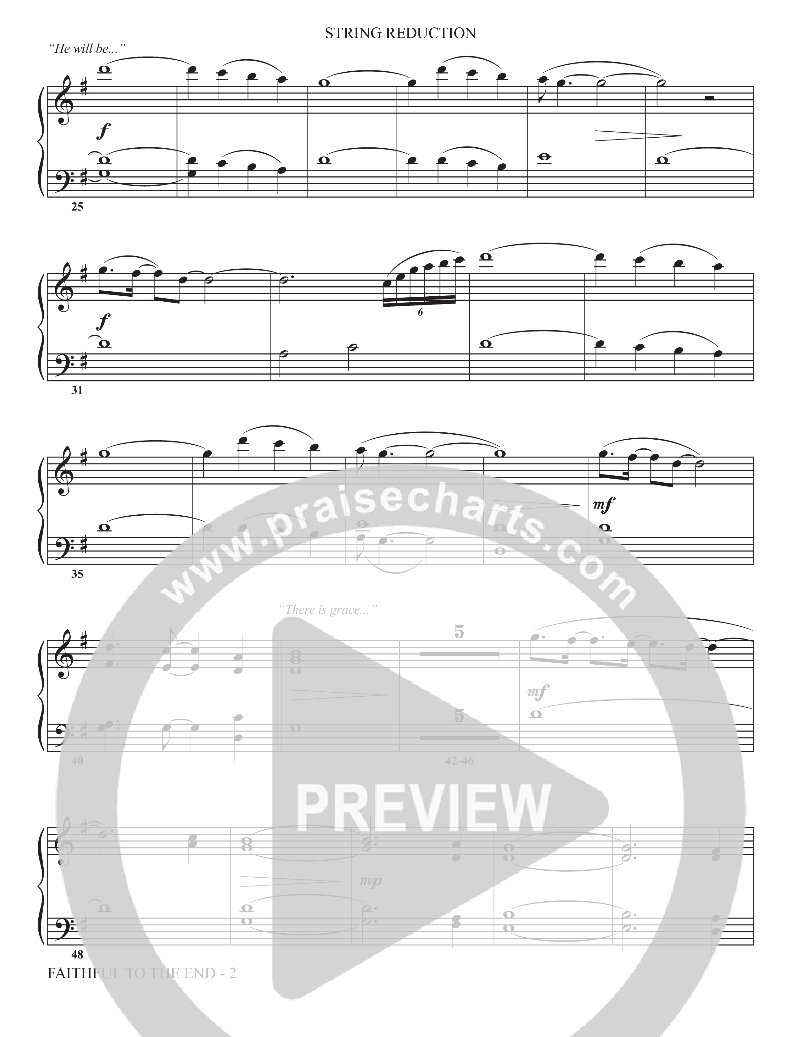 Faithful To The End (Choral Anthem SATB) String Reduction (The Brooklyn Tabernacle Choir / Arr. Carol Cymbala / Orch. Phillip Keveren)
