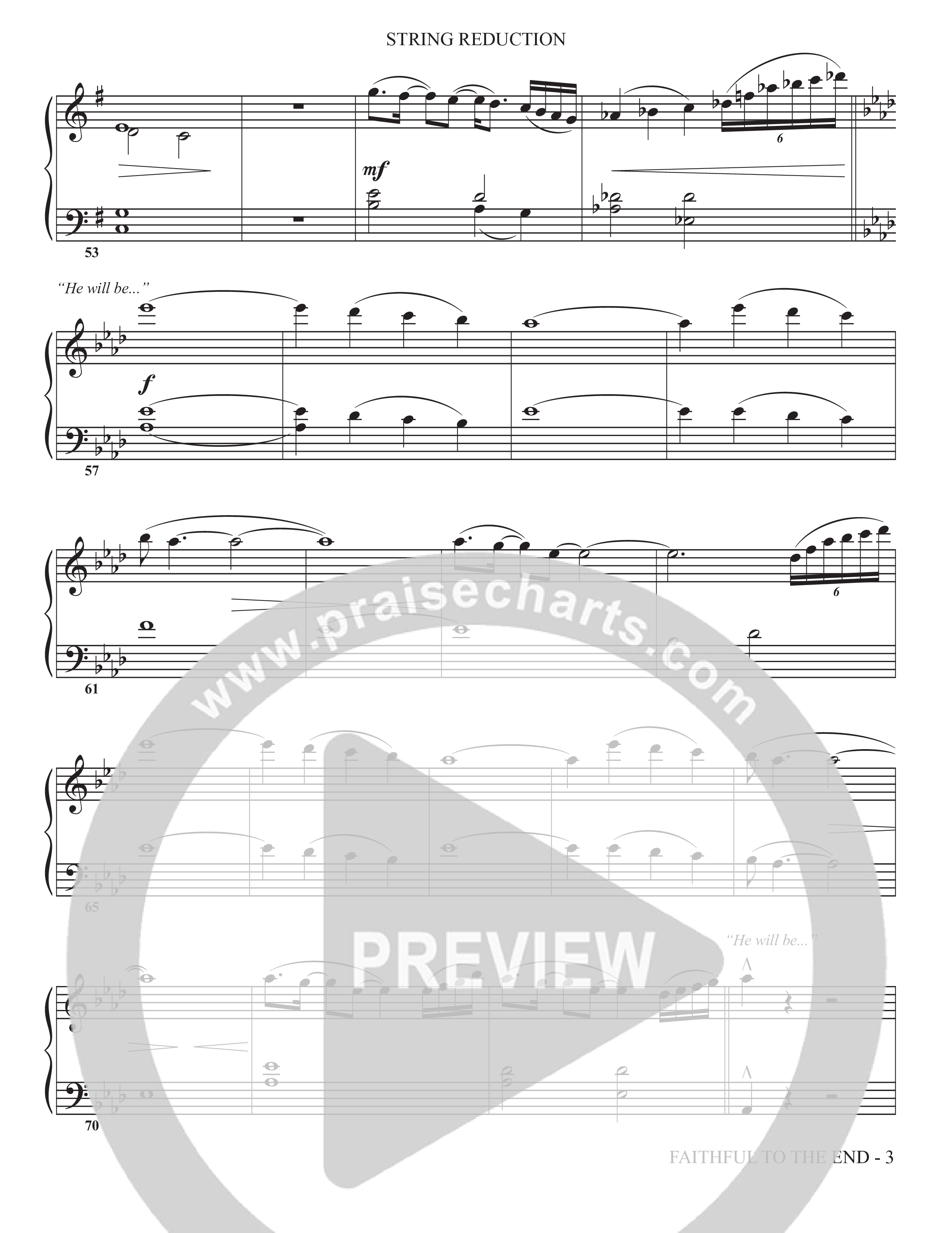Faithful To The End (Choral Anthem SATB) String Reduction (The Brooklyn Tabernacle Choir / Arr. Carol Cymbala / Orch. Phillip Keveren)