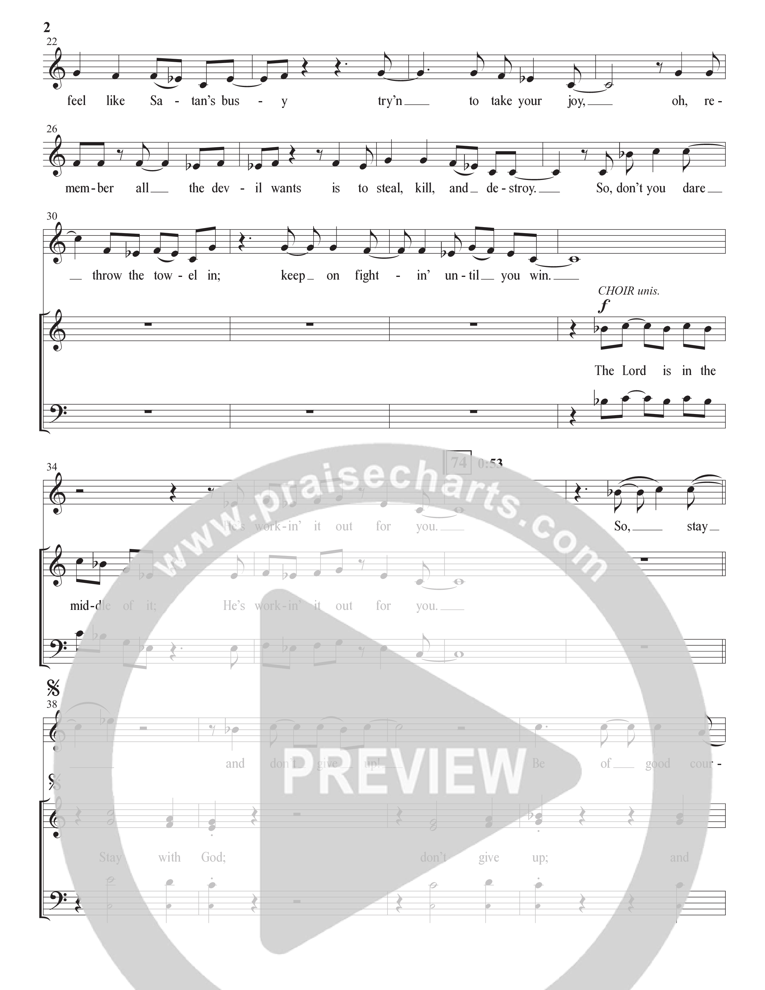 Working It Out (Choral Anthem SATB) Choir Sheet (SATB) (The Brooklyn Tabernacle Choir / Arr. Carol Cymbala / Arr. Jason Webb / Orch. Chris McDonald)