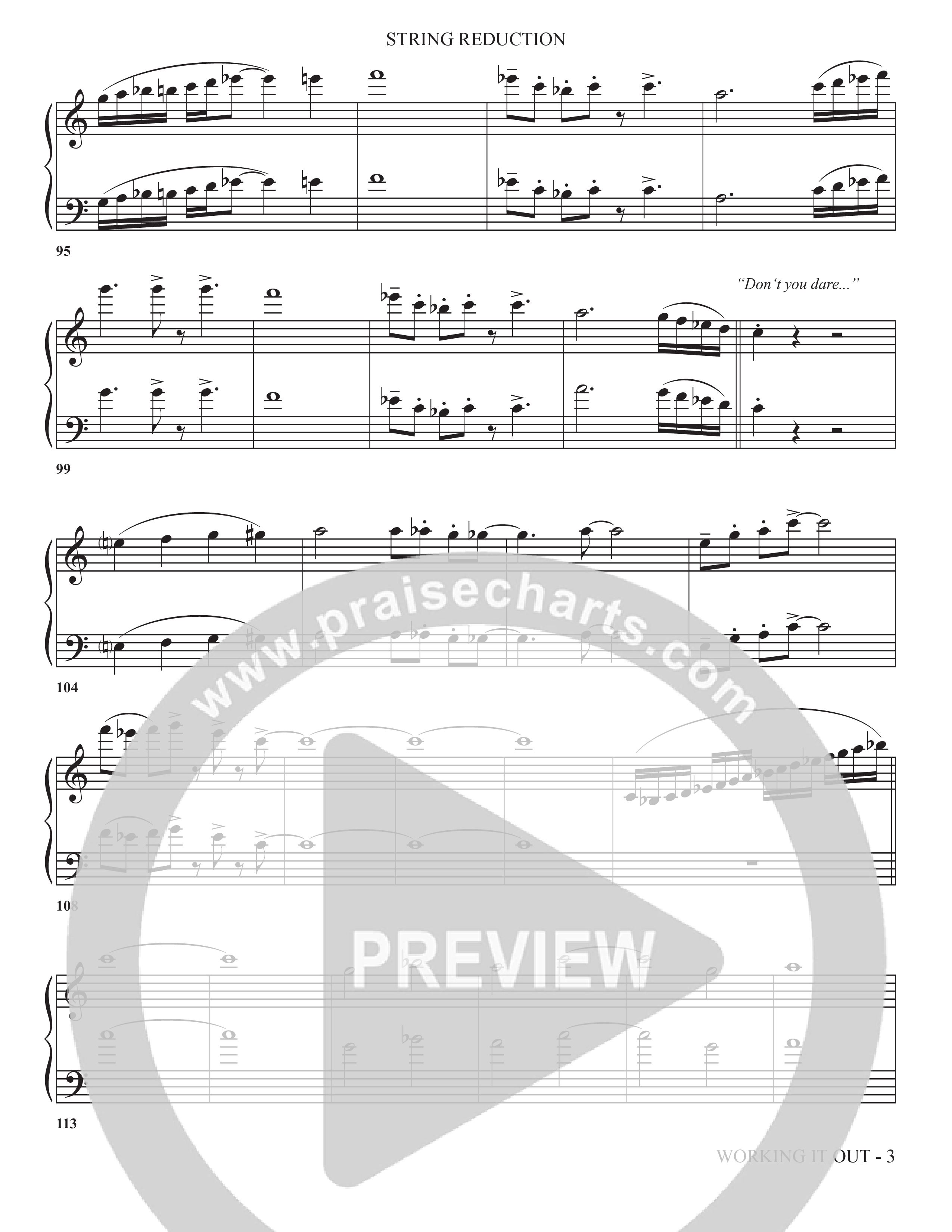 Working It Out (Choral Anthem SATB) String Reduction (The Brooklyn Tabernacle Choir / Arr. Carol Cymbala / Arr. Jason Webb / Orch. Chris McDonald)