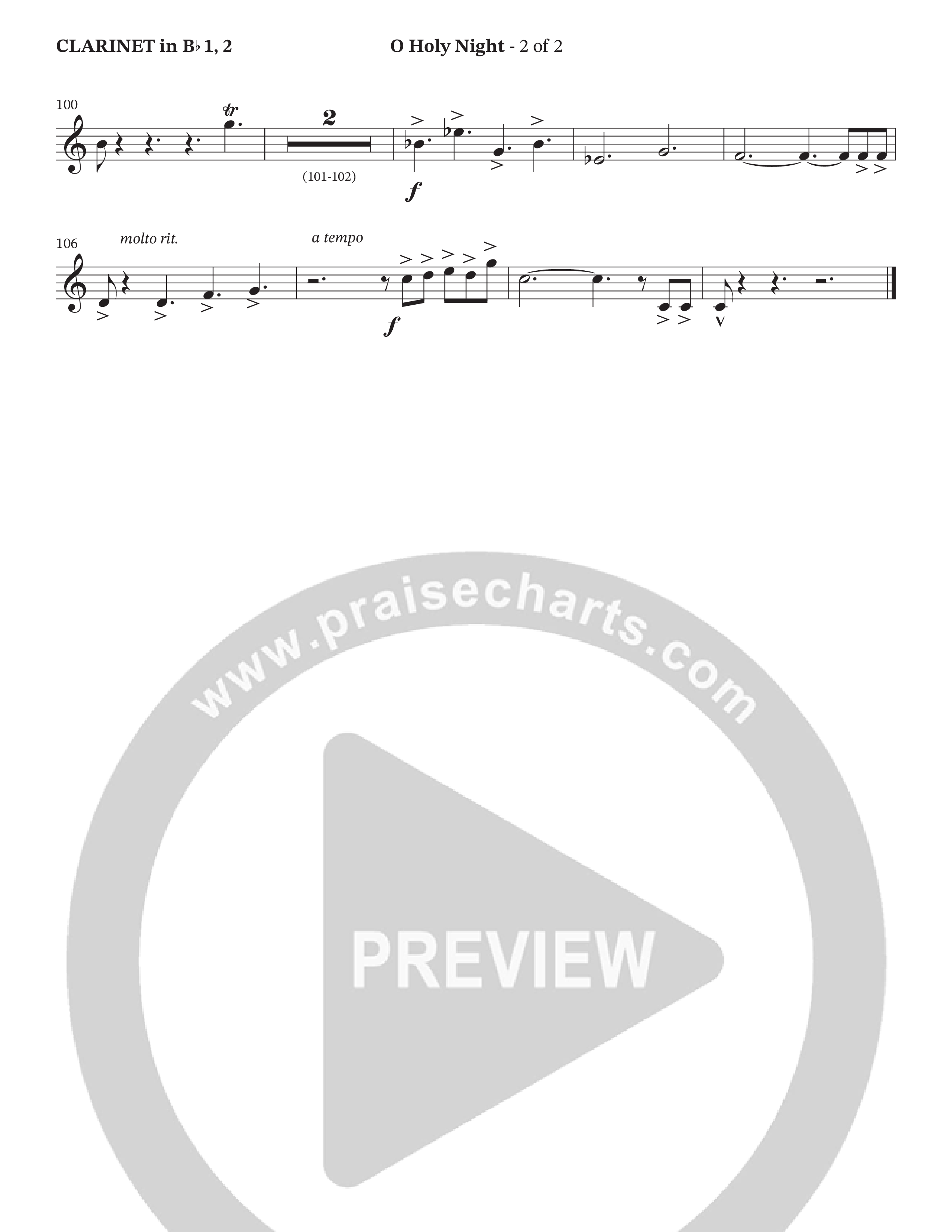 O Holy Night (with Still Still Still) (Choral Anthem SATB) Clarinet 1/2 (TaRanda Greene / Arr. Jason Webb / Arr. TaRanda Greene / Orch. Wayne Haun)