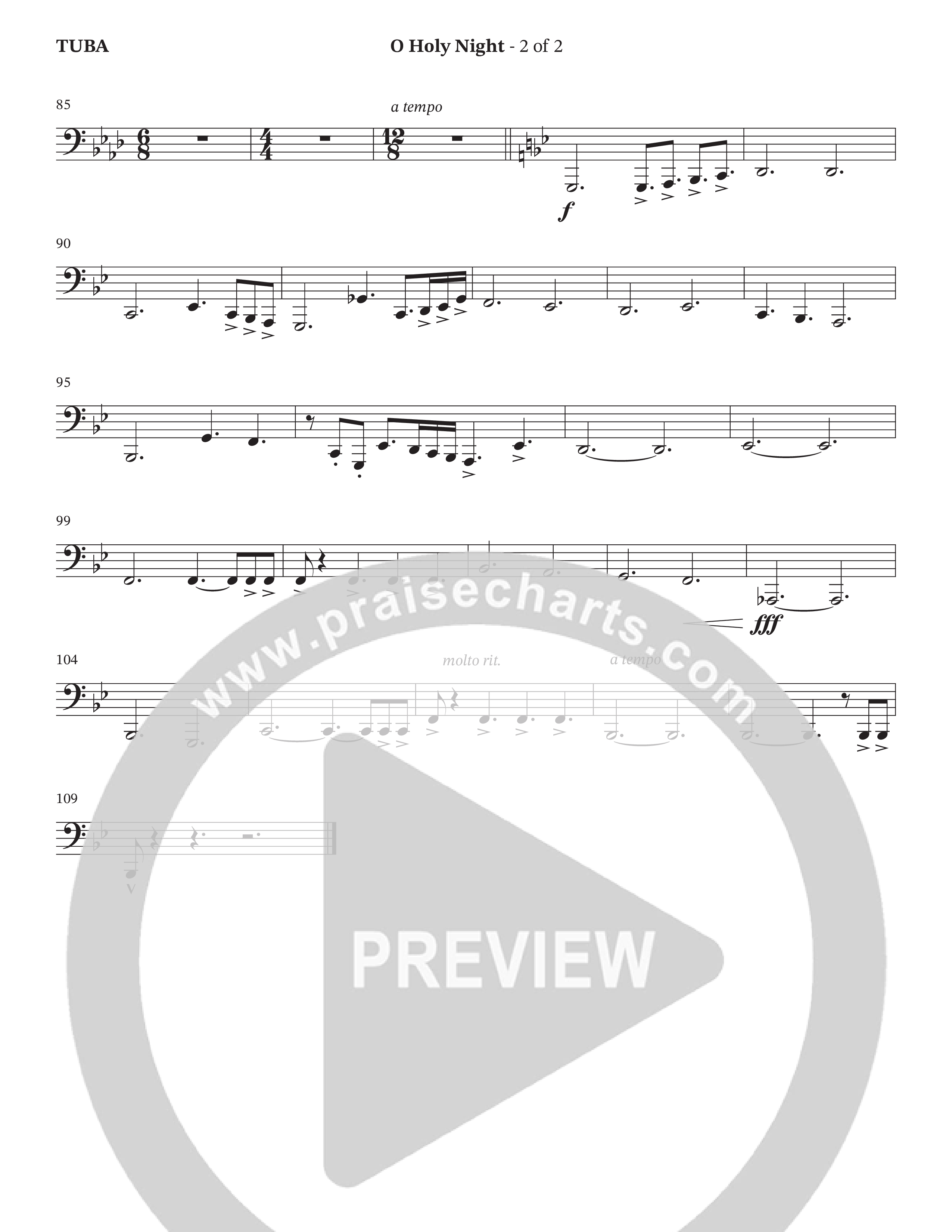 O Holy Night (with Still Still Still) (Choral Anthem SATB) Tuba (TaRanda Greene / Arr. Jason Webb / Arr. TaRanda Greene / Orch. Wayne Haun)