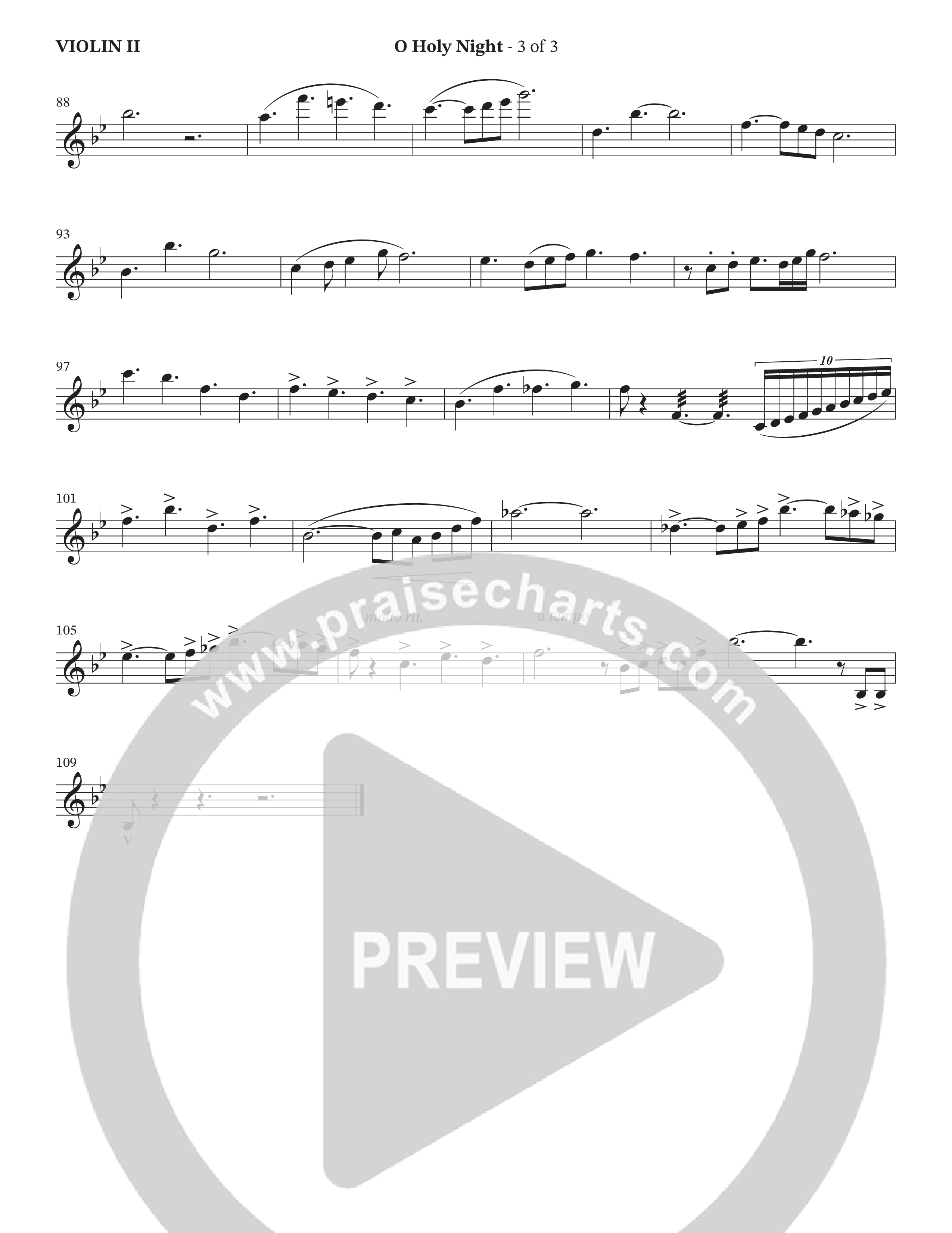 O Holy Night (with Still Still Still) (Choral Anthem SATB) Violin 2 (TaRanda Greene / Arr. Jason Webb / Arr. TaRanda Greene / Orch. Wayne Haun)