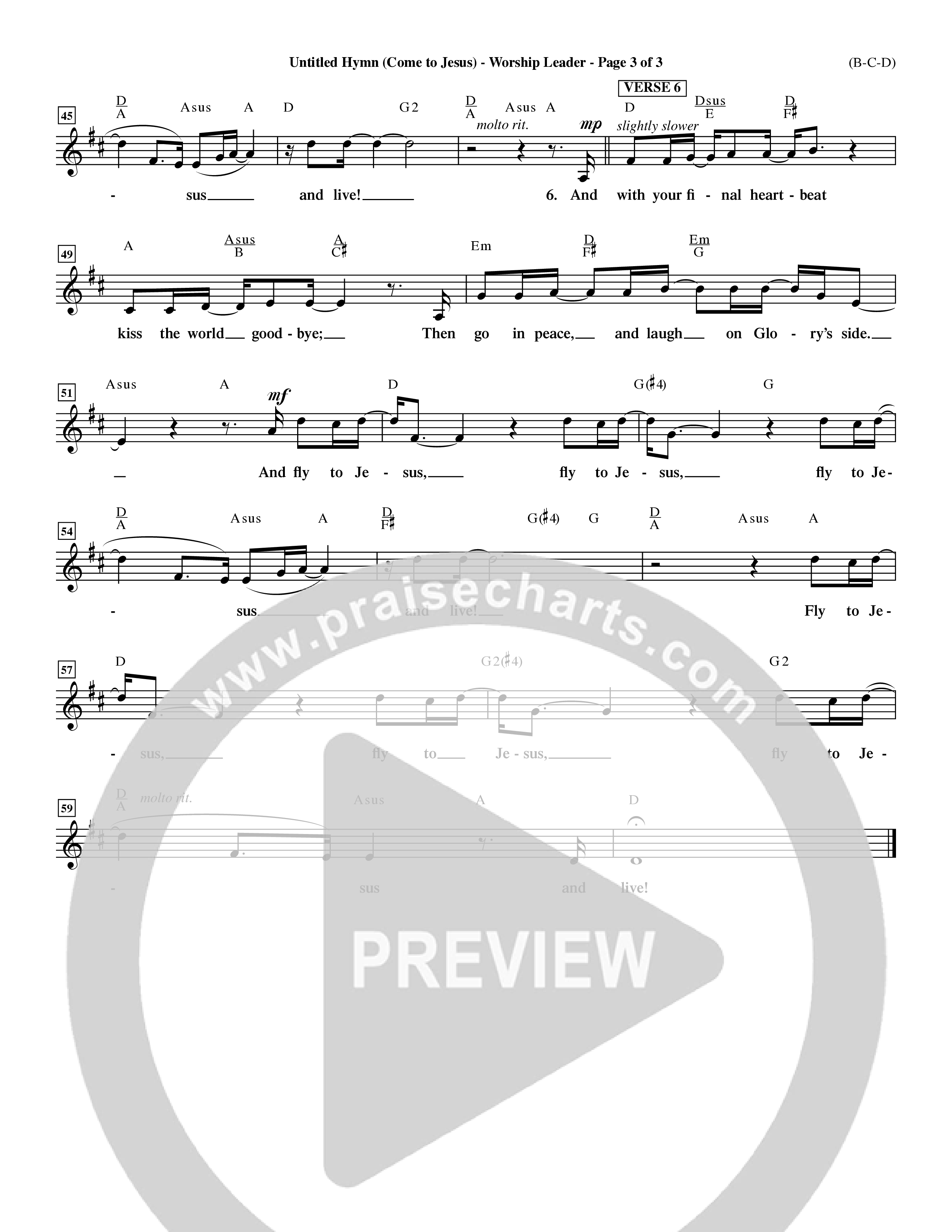 Untitled Hymn (Come To Jesus) (Choral Anthem SATB) Rhythm Pack (Word Music Choral / Orch. Dave Williamson)