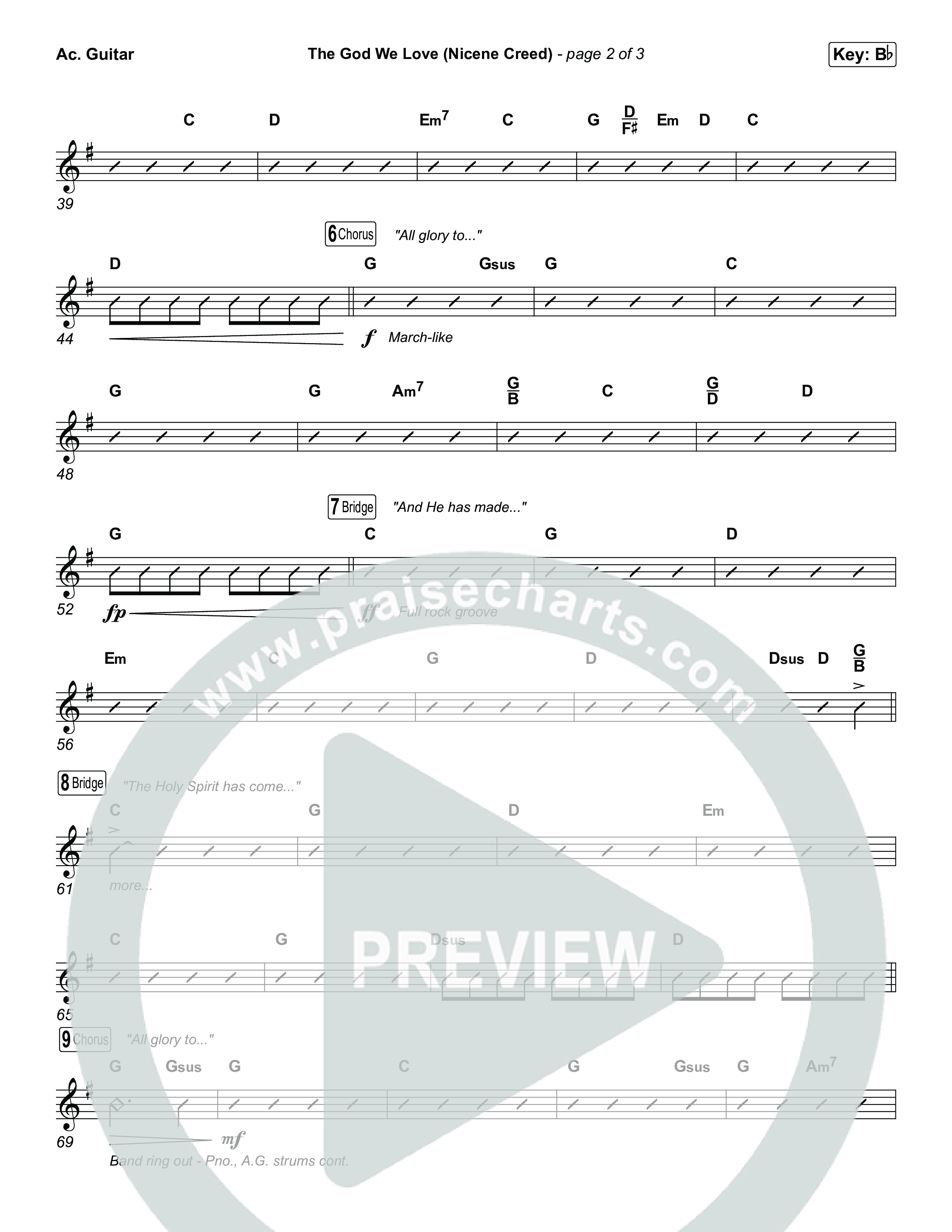 The God We Love (Nicene Creed) (Choral Anthem SATB) Acoustic Guitar (CityAlight / Matt Redman)