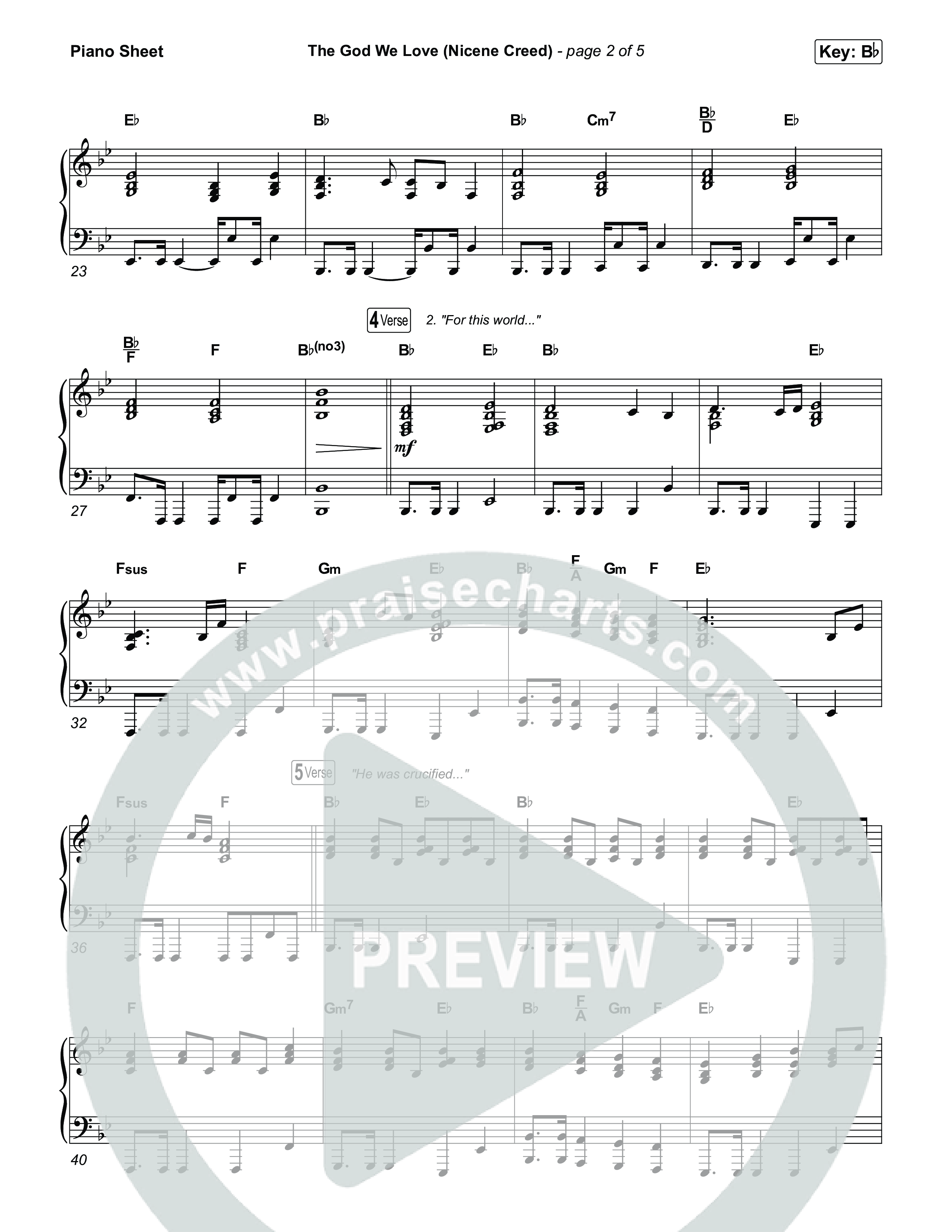 The God We Love (Nicene Creed) (Choral Anthem SATB) Piano Sheet (CityAlight / Matt Redman)