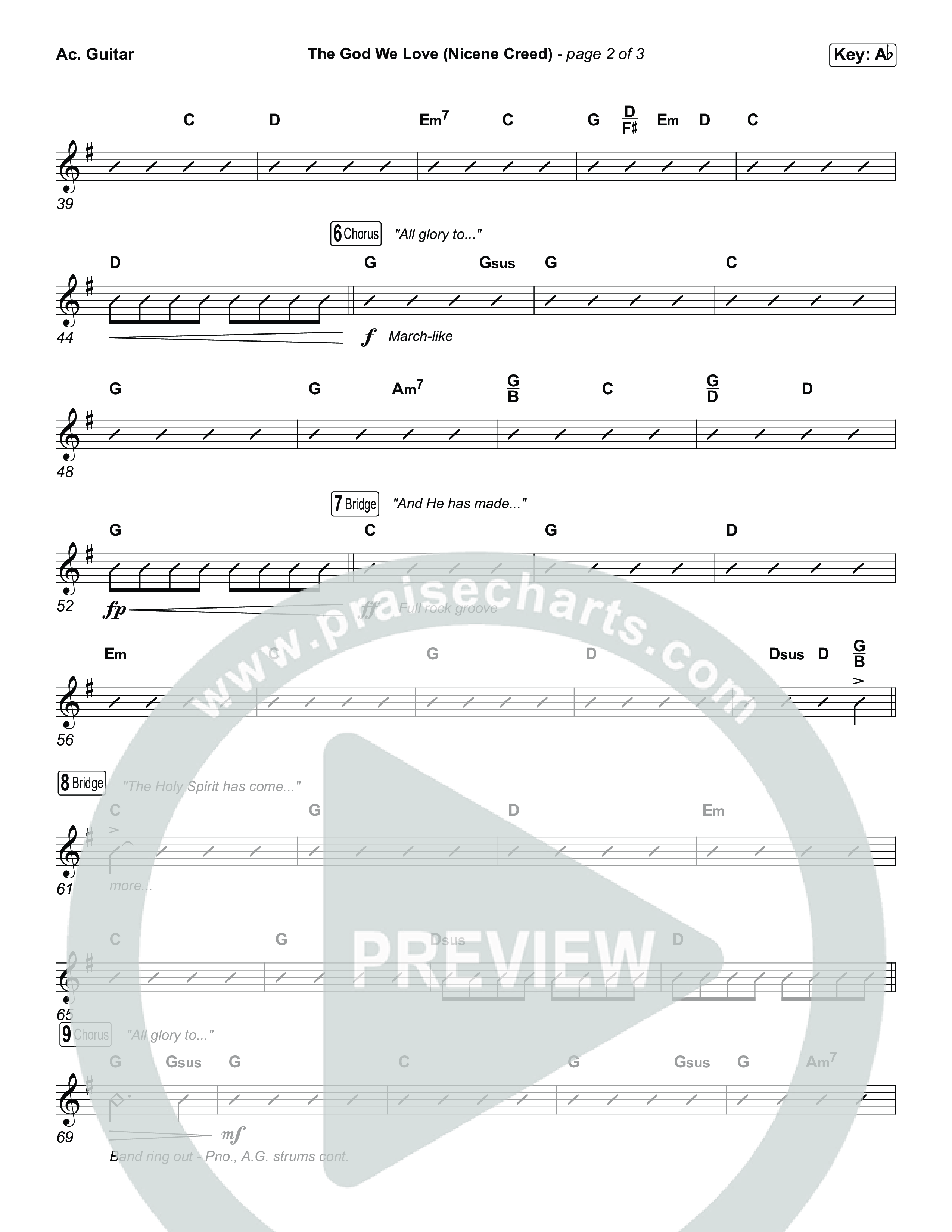 The God We Love (Nicene Creed) (Sing It Now) Acoustic Guitar (CityAlight / Matt Redman / Arr. Luke Gambill)