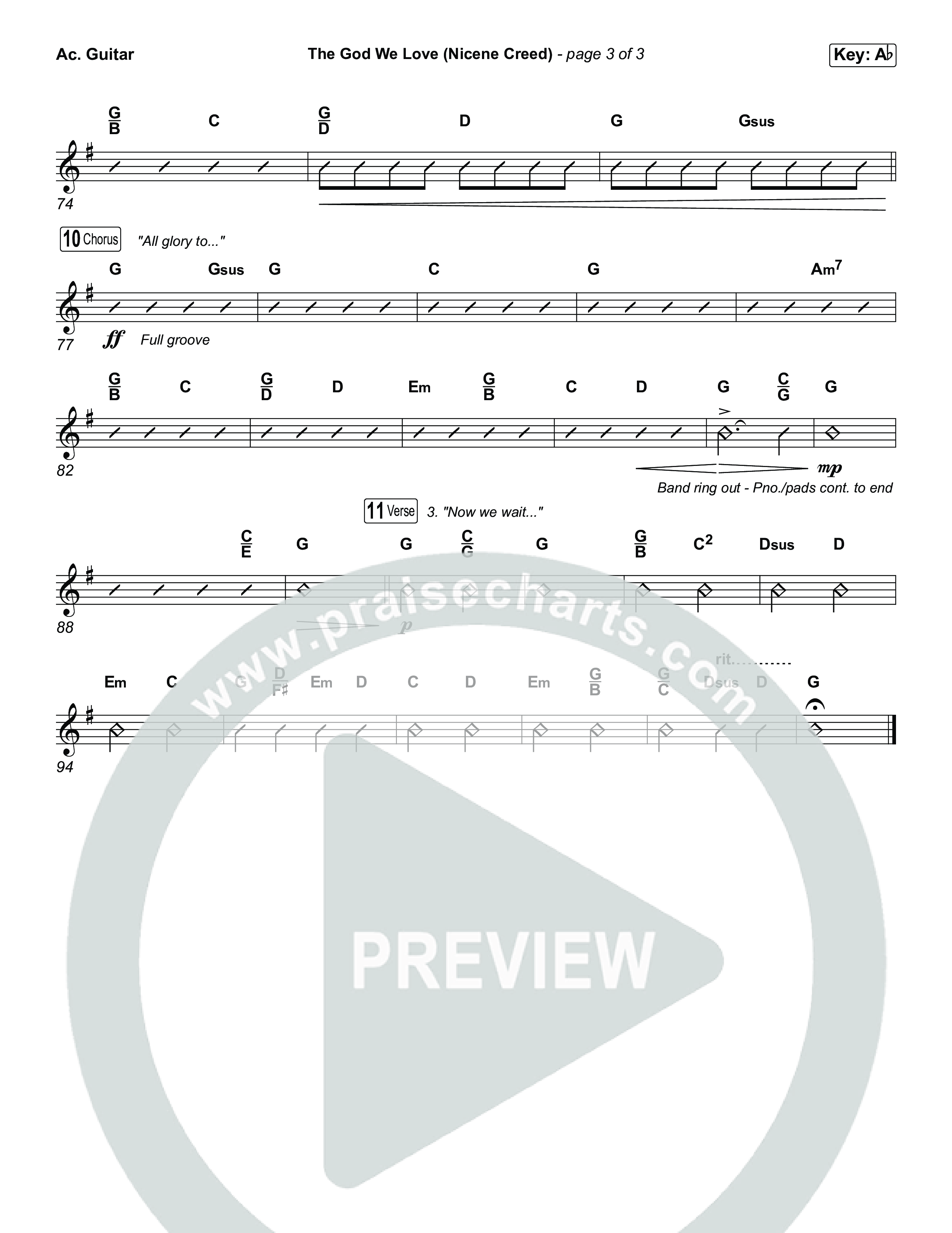 The God We Love (Nicene Creed) (Sing It Now) Acoustic Guitar (CityAlight / Matt Redman / Arr. Luke Gambill)