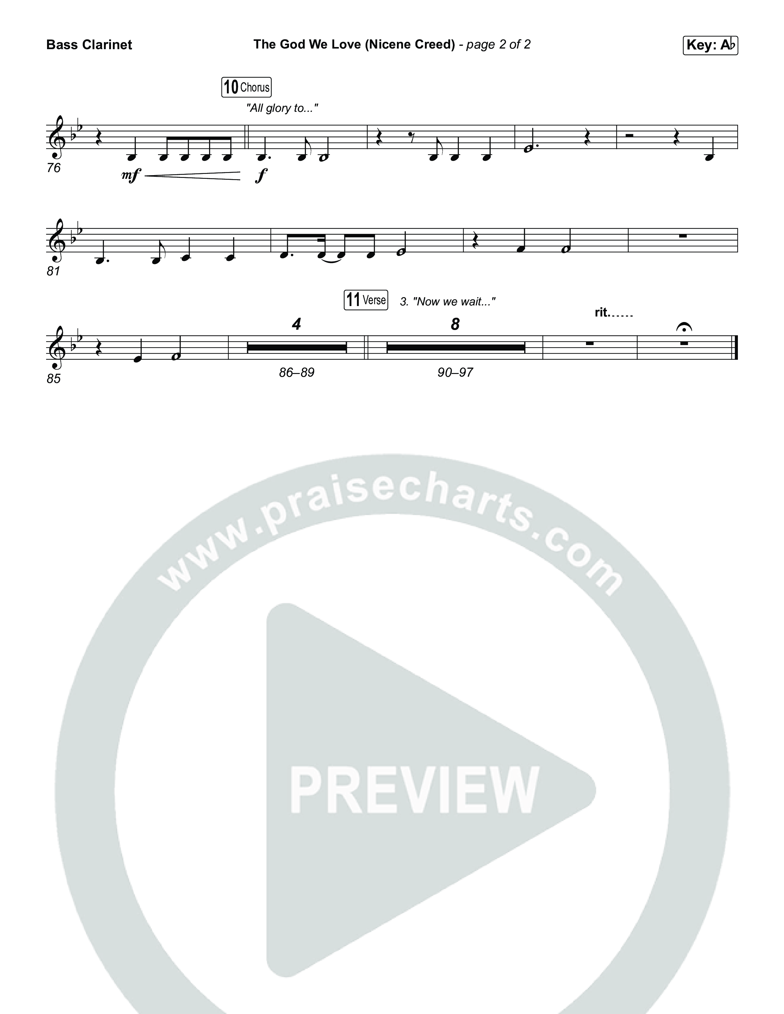 The God We Love (Nicene Creed) (Sing It Now) Bass Clarinet (CityAlight / Matt Redman / Arr. Luke Gambill)