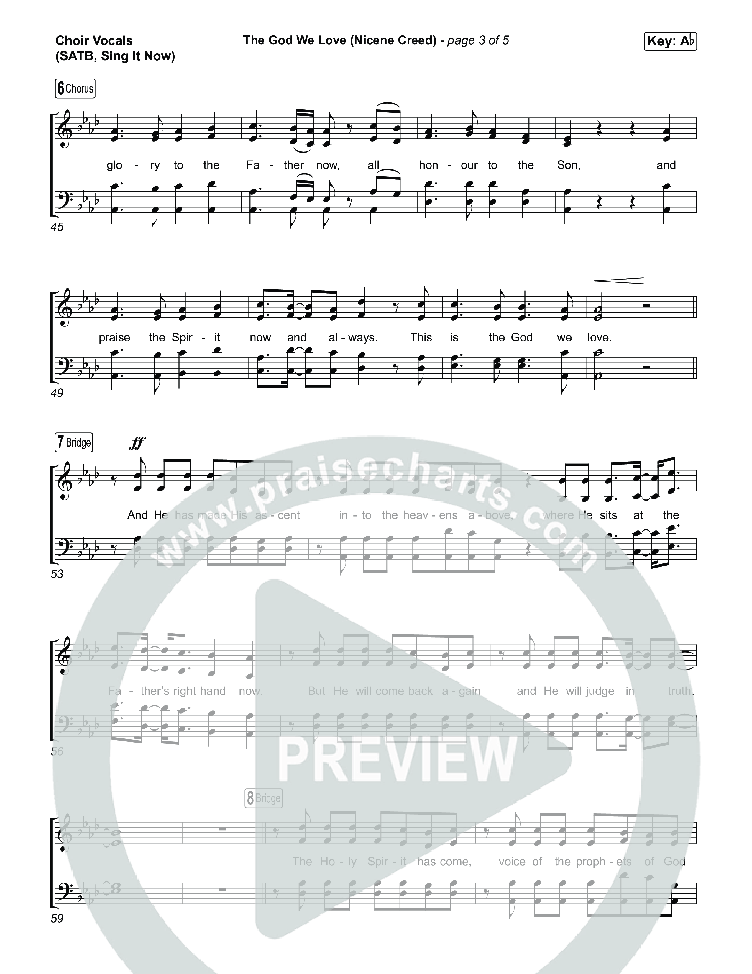 The God We Love (Nicene Creed) (Sing It Now) Choir Sheet (SATB) (CityAlight / Matt Redman / Arr. Luke Gambill)