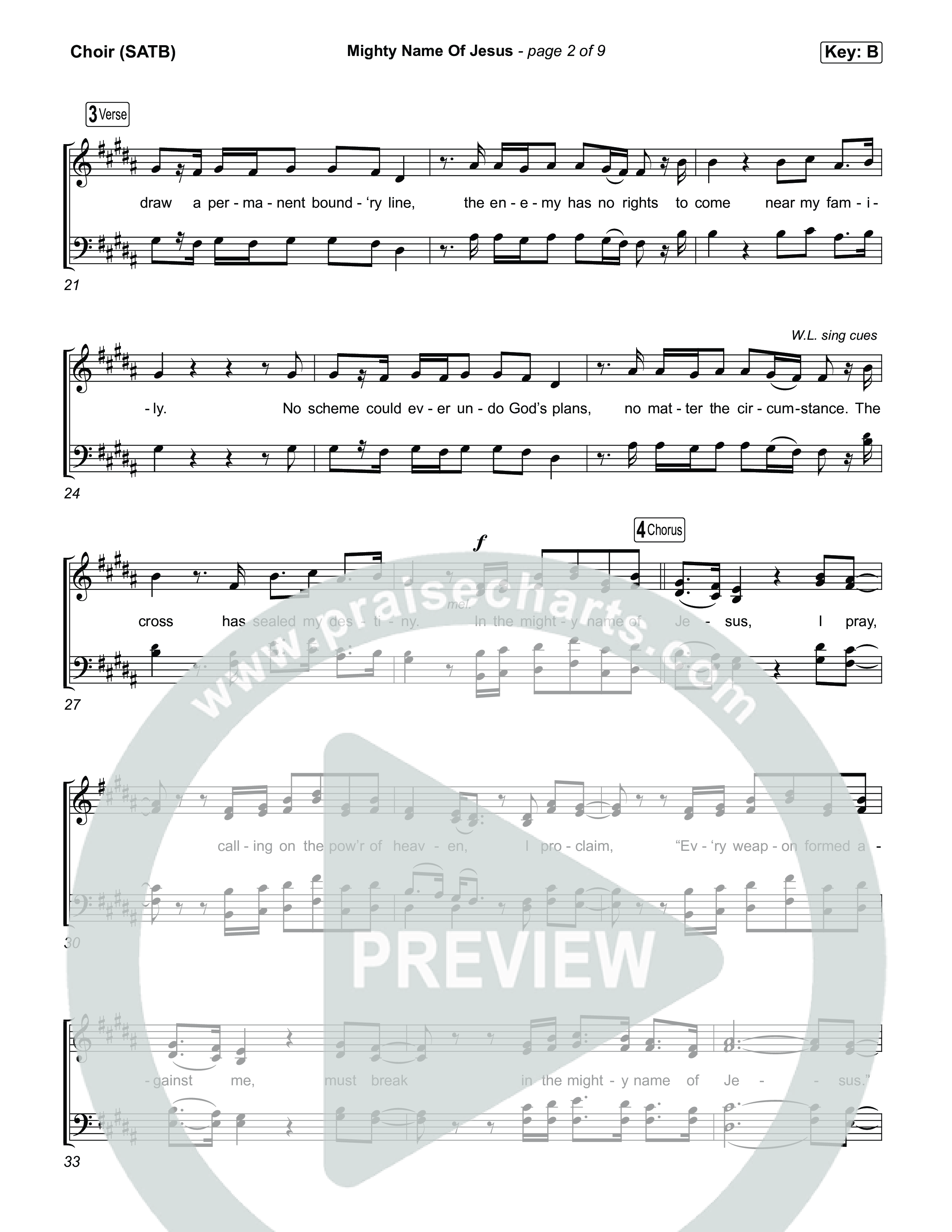 Mighty Name Of Jesus Choir Sheet (SATB) (The Belonging Co / David Dennis)