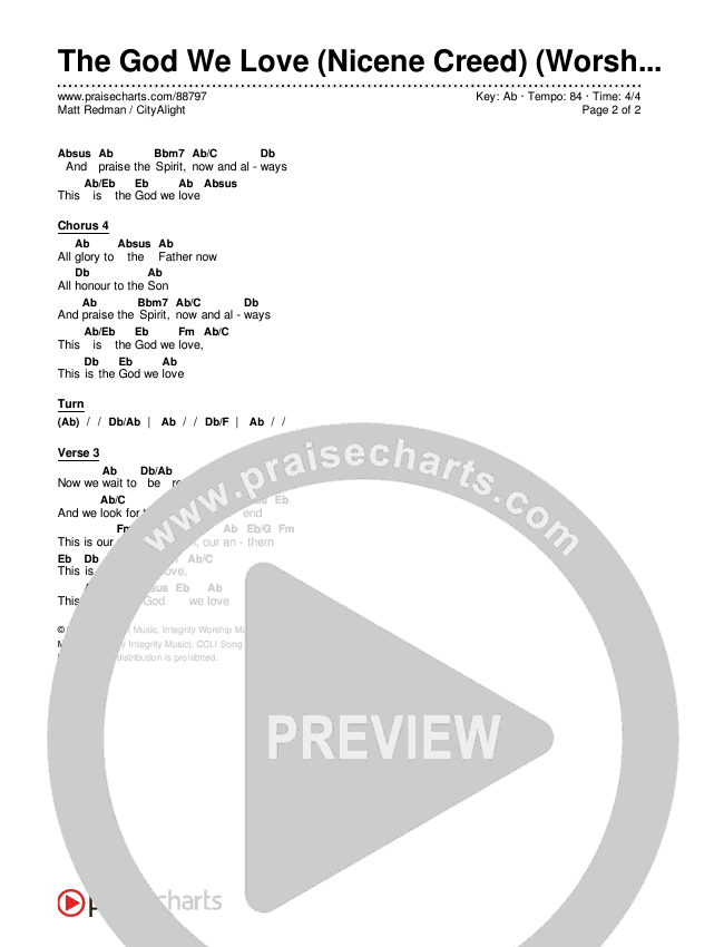 The God We Love (Nicene Creed) (Worship Choir/SAB) Chords & Lyrics (CityAlight / Matt Redman / Arr. Luke Gambill)