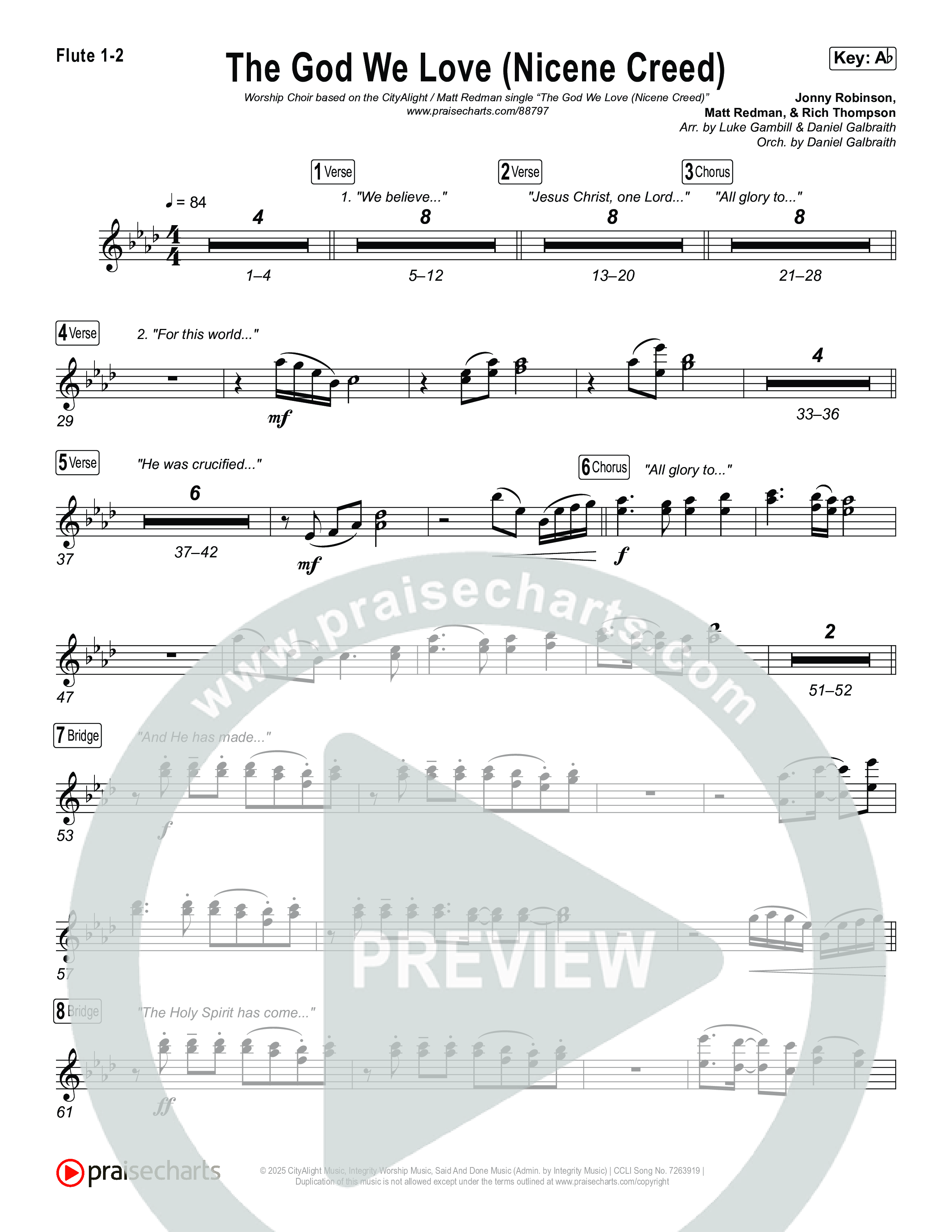 The God We Love (Nicene Creed) (Worship Choir/SAB) Wind Pack (CityAlight / Matt Redman / Arr. Luke Gambill)