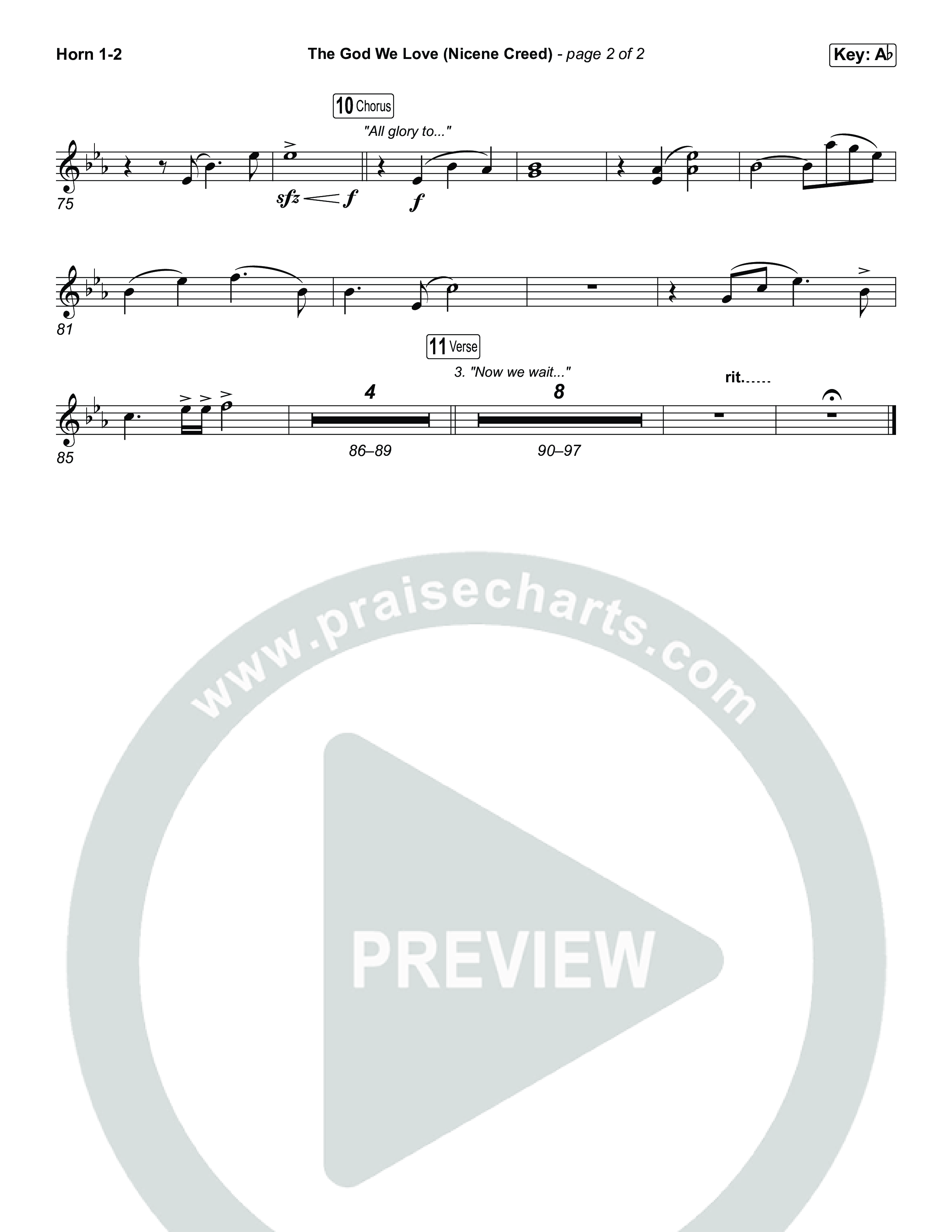 The God We Love (Nicene Creed) (Worship Choir/SAB) Brass Pack (CityAlight / Matt Redman / Arr. Luke Gambill)