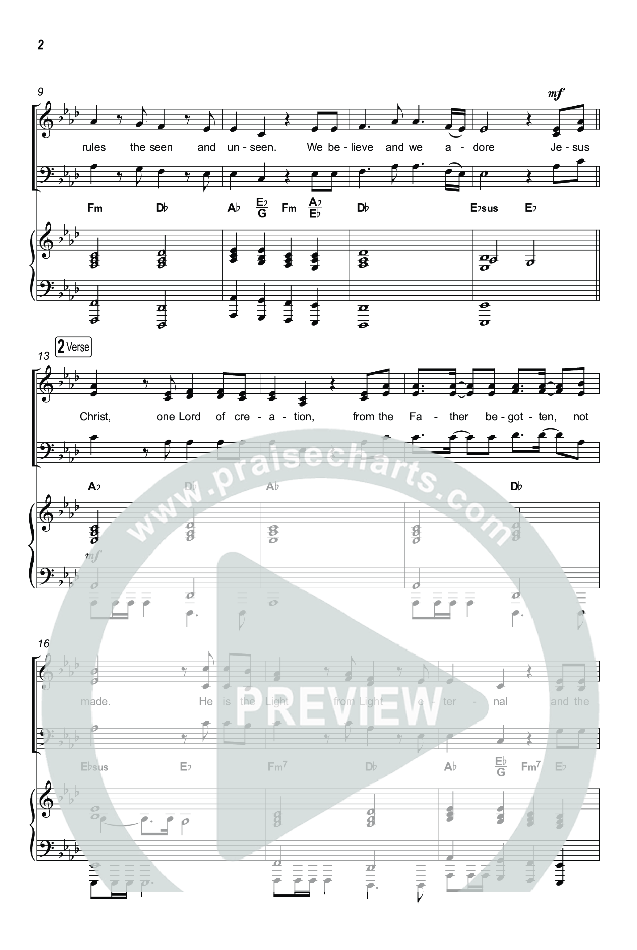 The God We Love (Nicene Creed) (Worship Choir/SAB) Octavo (SAB & Pno) (CityAlight / Matt Redman / Arr. Luke Gambill)