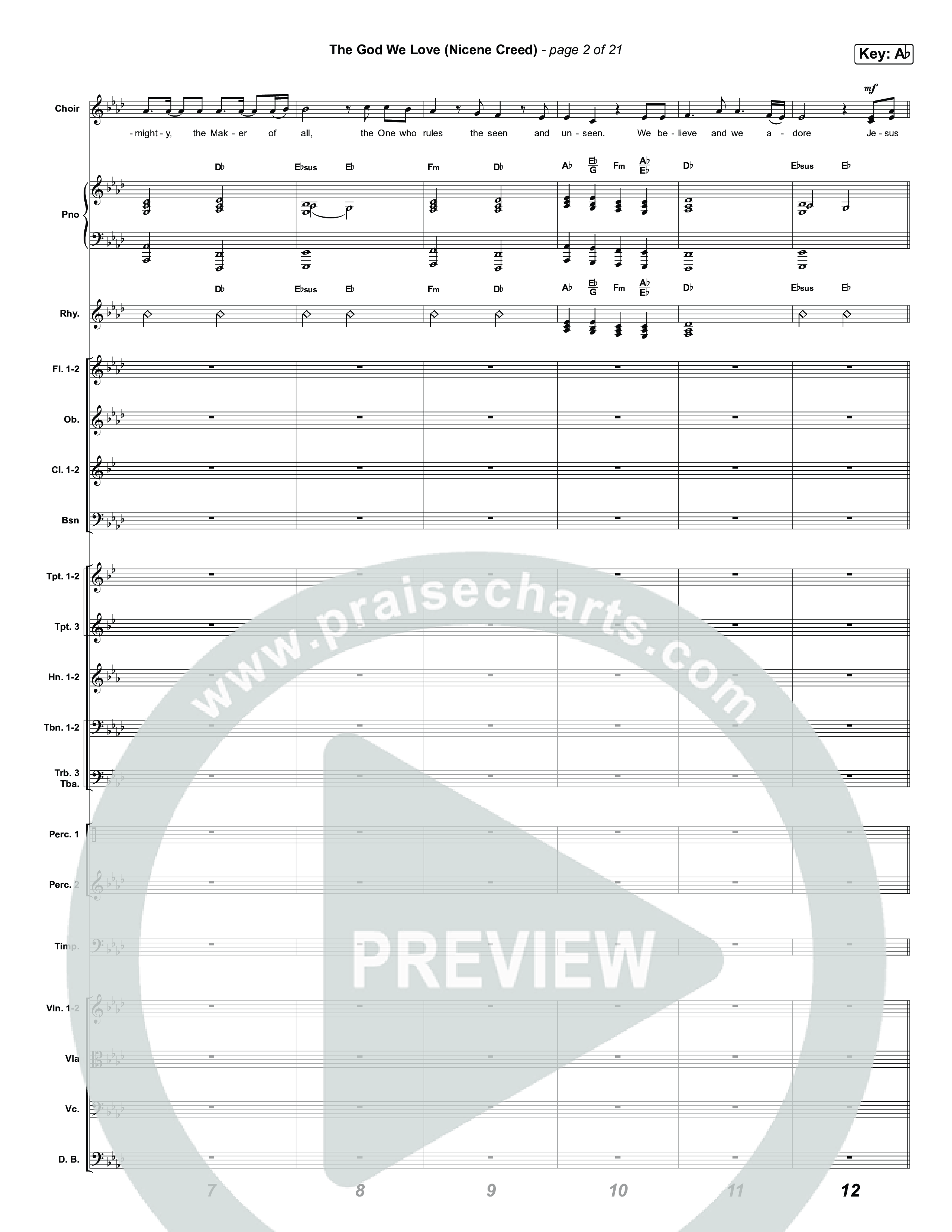 The God We Love (Nicene Creed) (Unison/2-Part) Orchestration (CityAlight / Matt Redman / Arr. Luke Gambill)