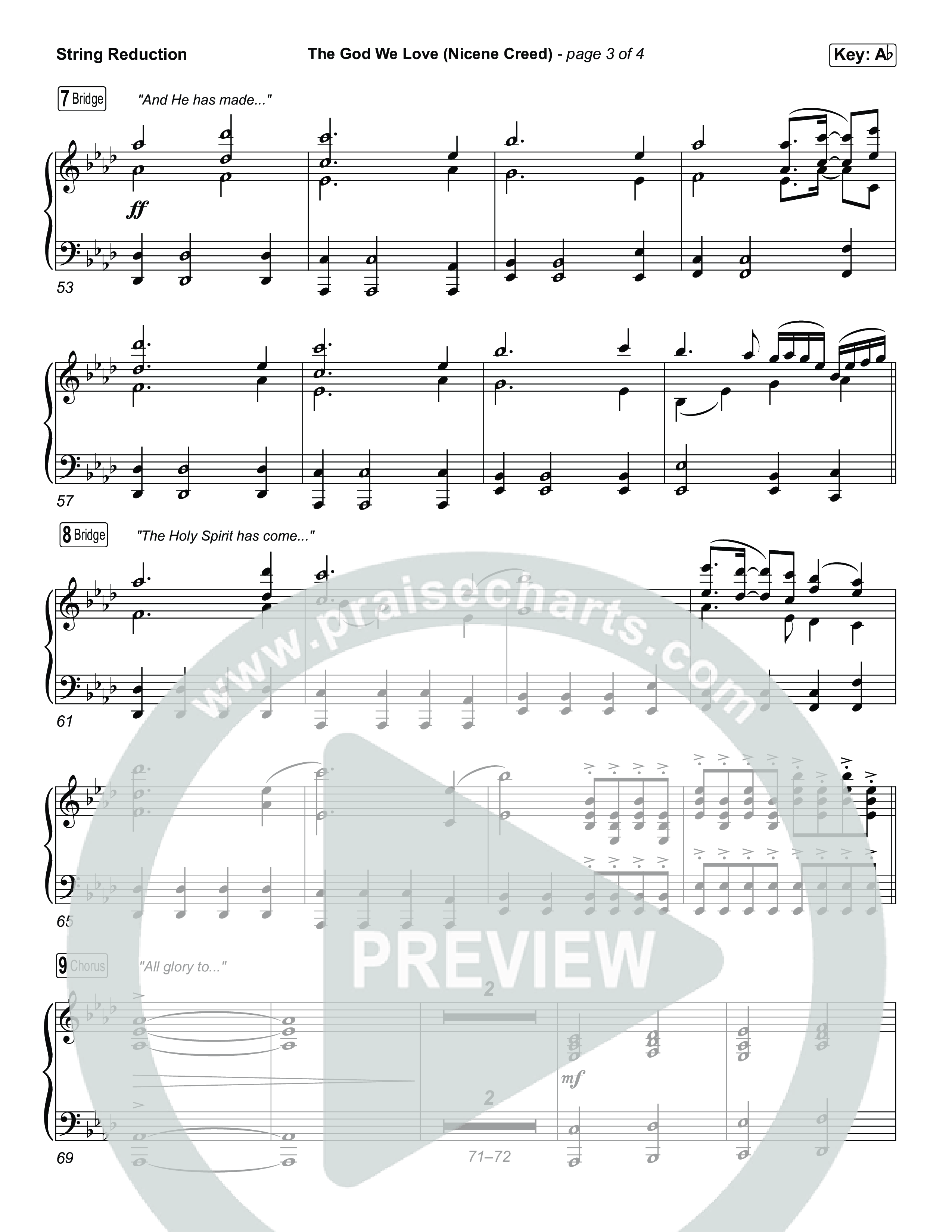 The God We Love (Nicene Creed) (Unison/2-Part) String Reduction (CityAlight / Matt Redman / Arr. Luke Gambill)