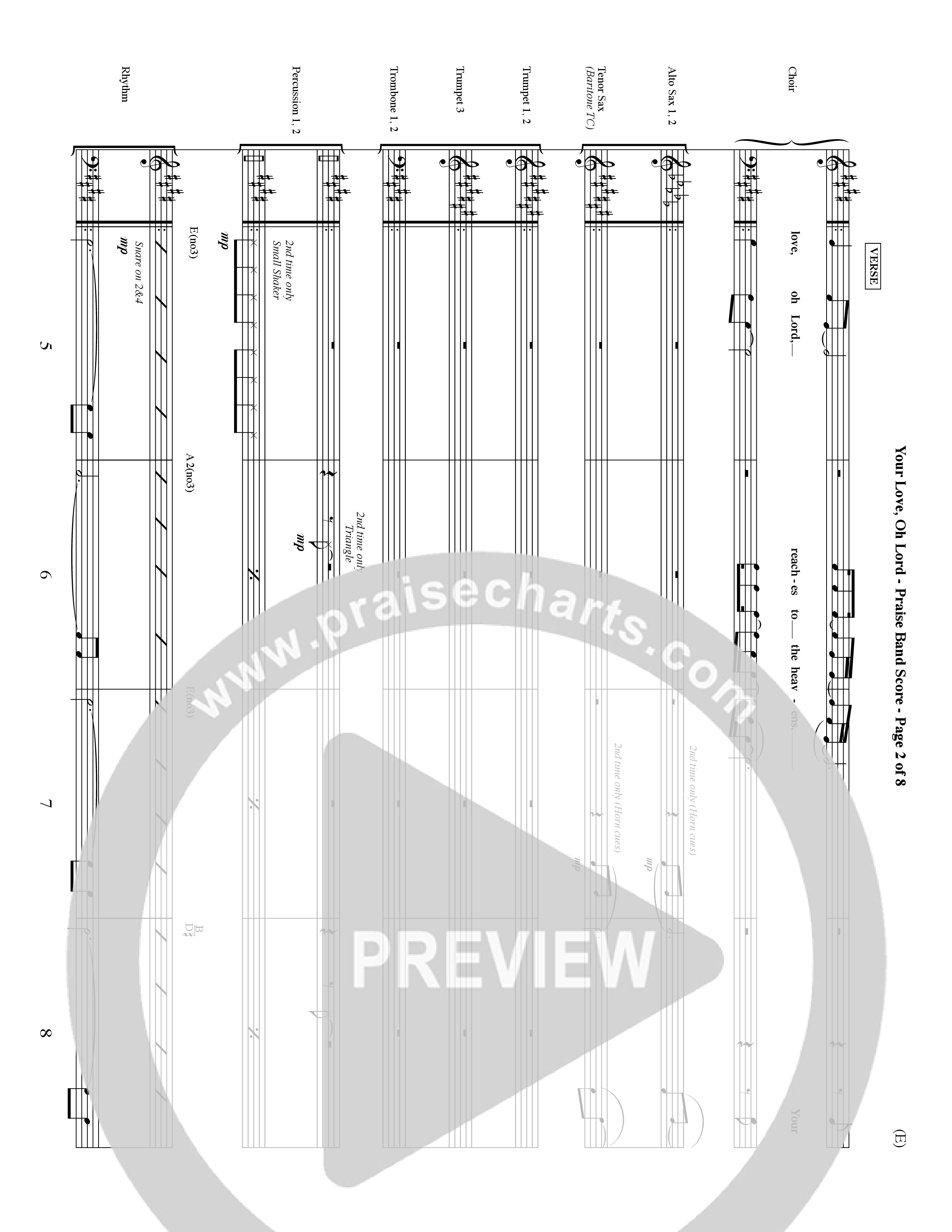 Your Love Oh Lord (Choral Anthem SATB) Conductor's Score (Word Music Choral / Orch. David Winkler)