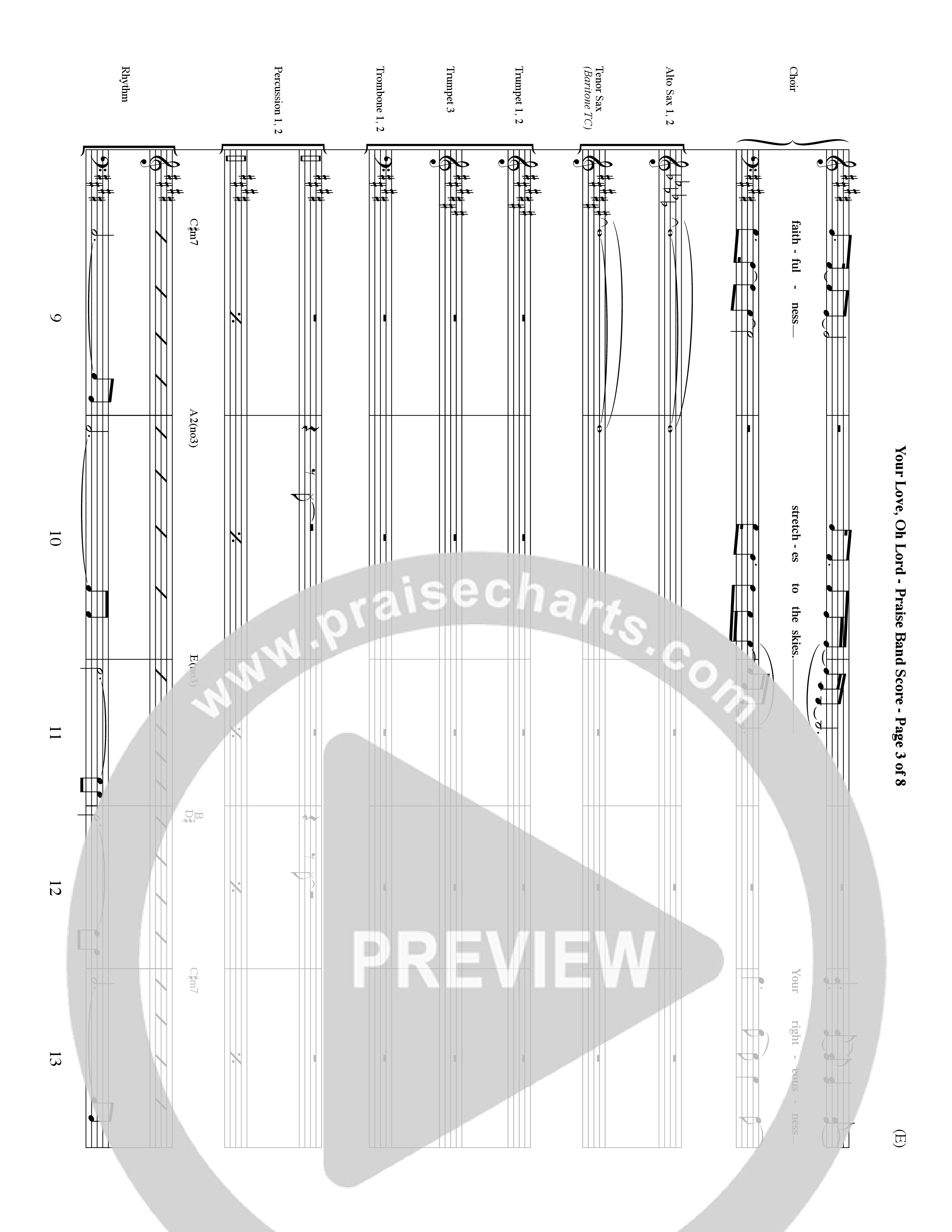 Your Love Oh Lord (Choral Anthem SATB) Conductor's Score (Word Music Choral / Orch. David Winkler)