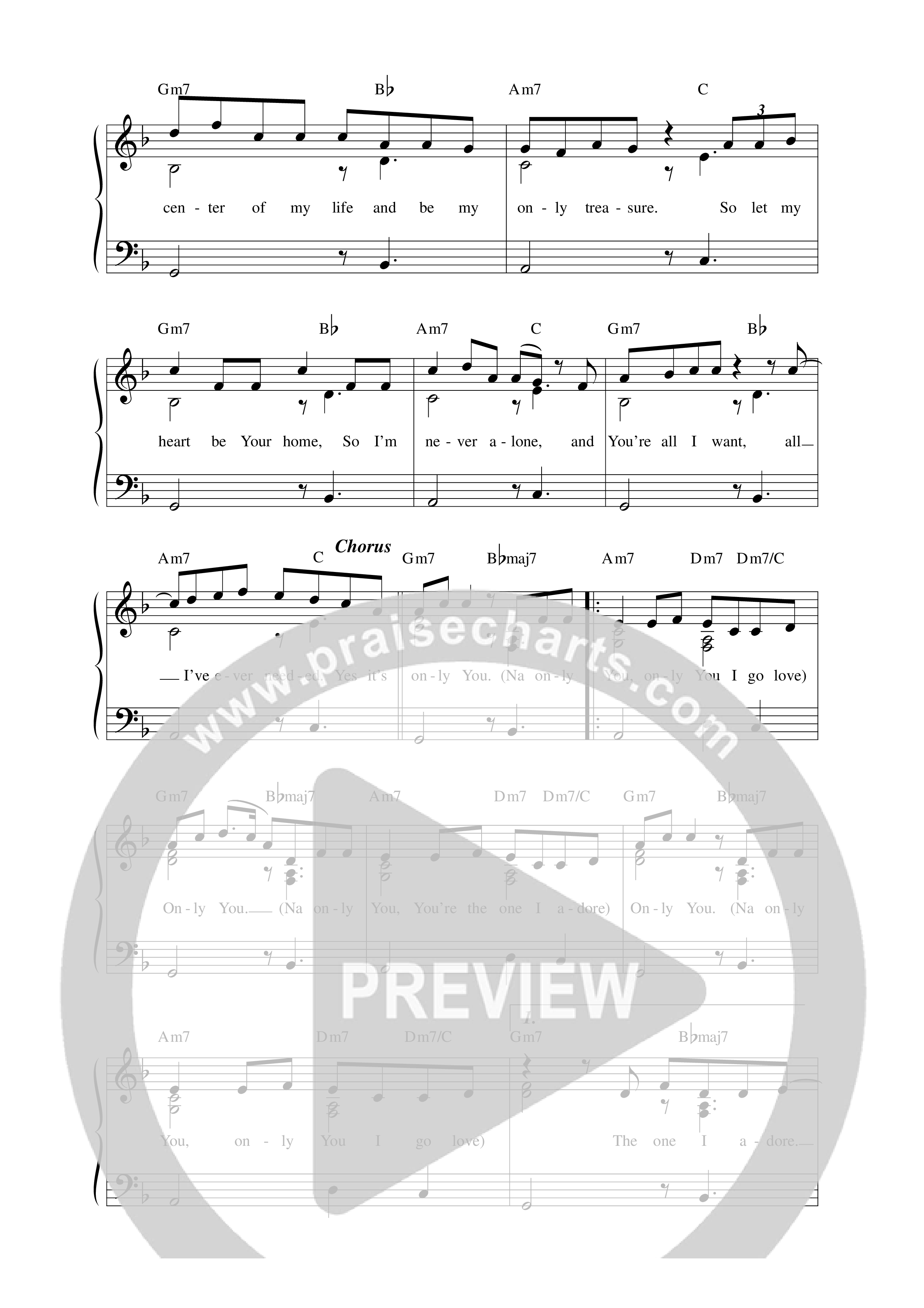 Adore You Lead Sheet Melody (CalledOut Music)