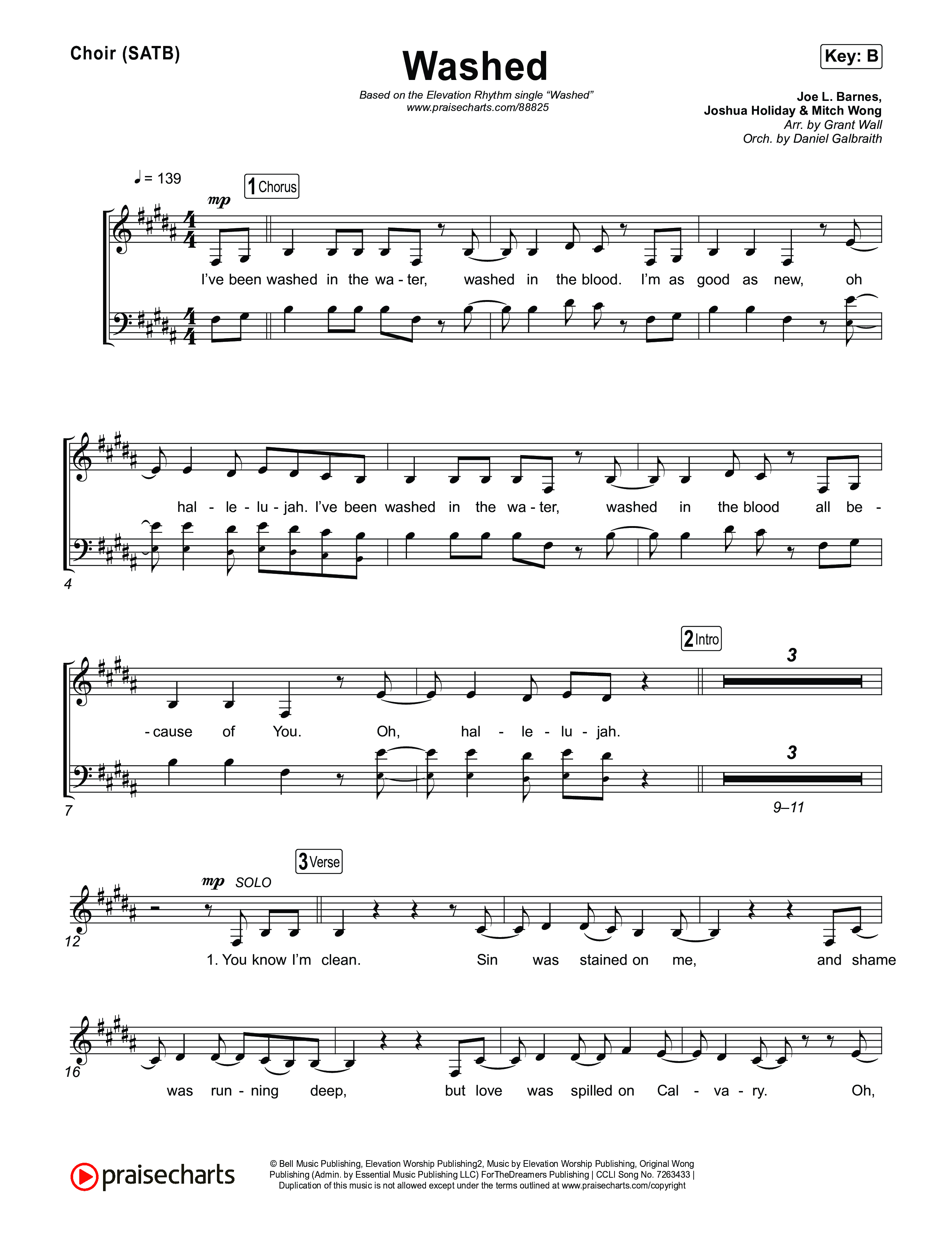 Washed Choir Sheet (SATB) (ELEVATION RHYTHM)