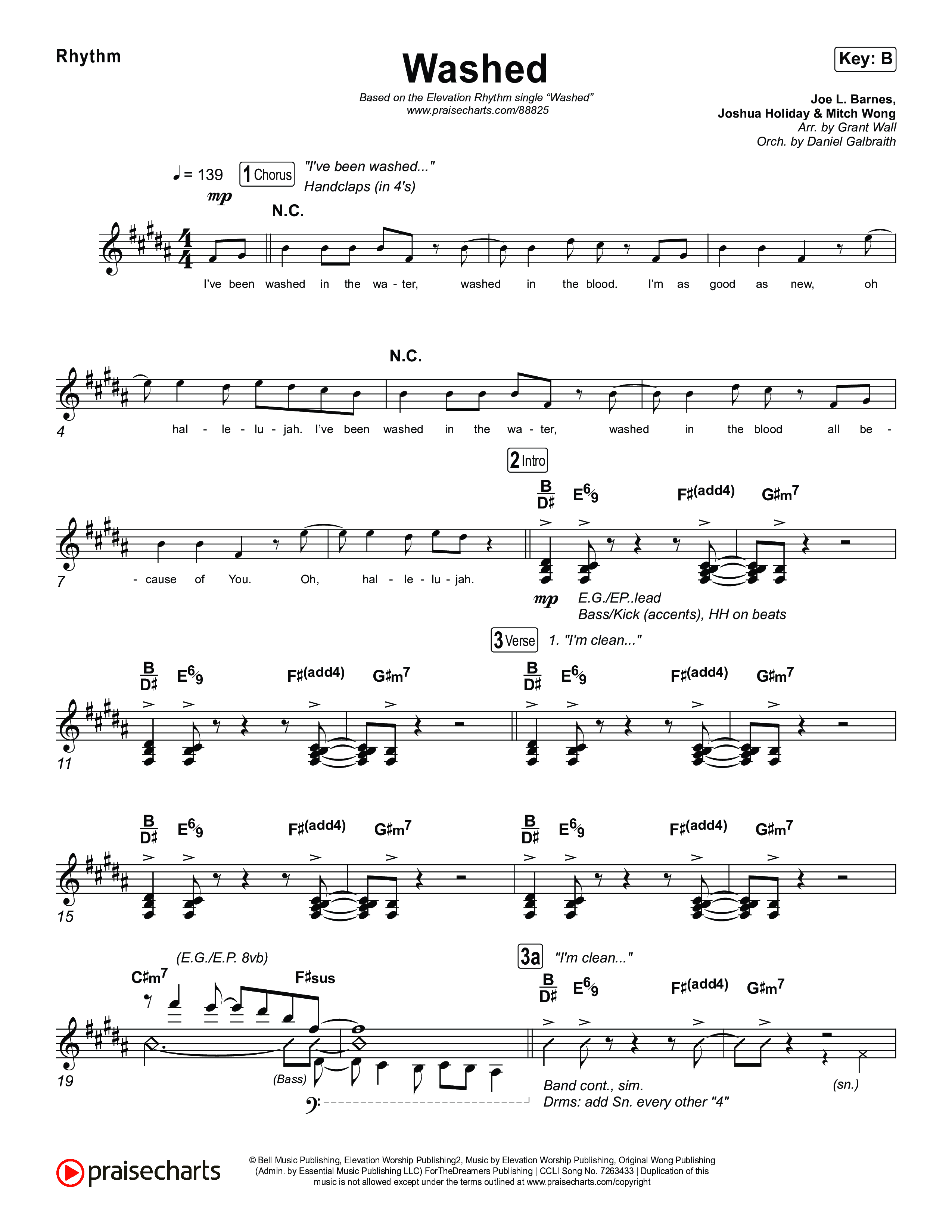 Washed Rhythm Chart (ELEVATION RHYTHM)
