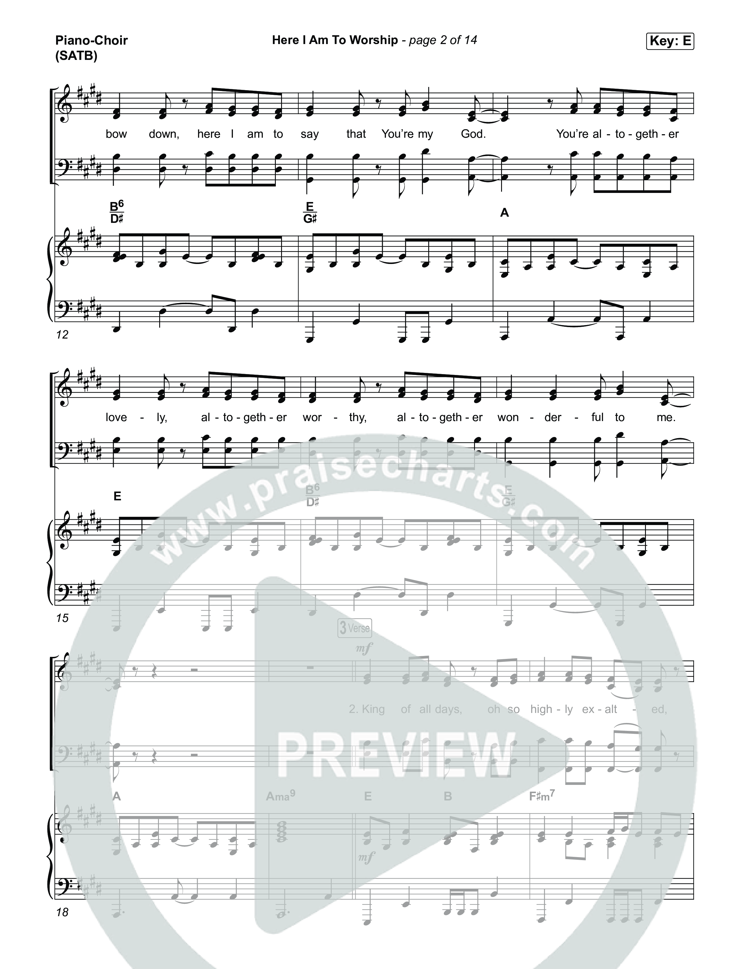 Here I Am To Worship Piano/Vocal Pack (House Of Worship / Tim Hughes / Cody Carnes)