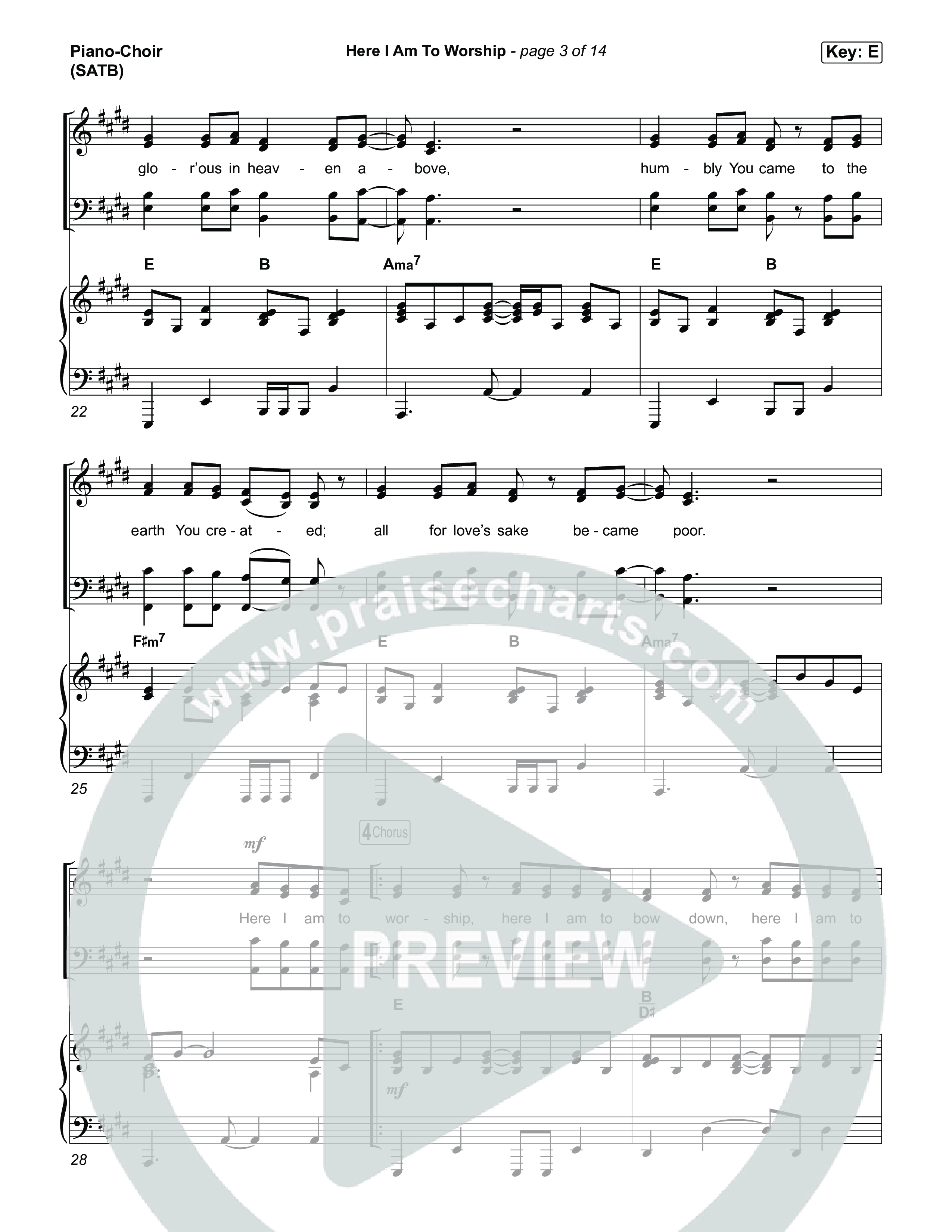 Here I Am To Worship Piano/Vocal Pack (House Of Worship / Tim Hughes / Cody Carnes)