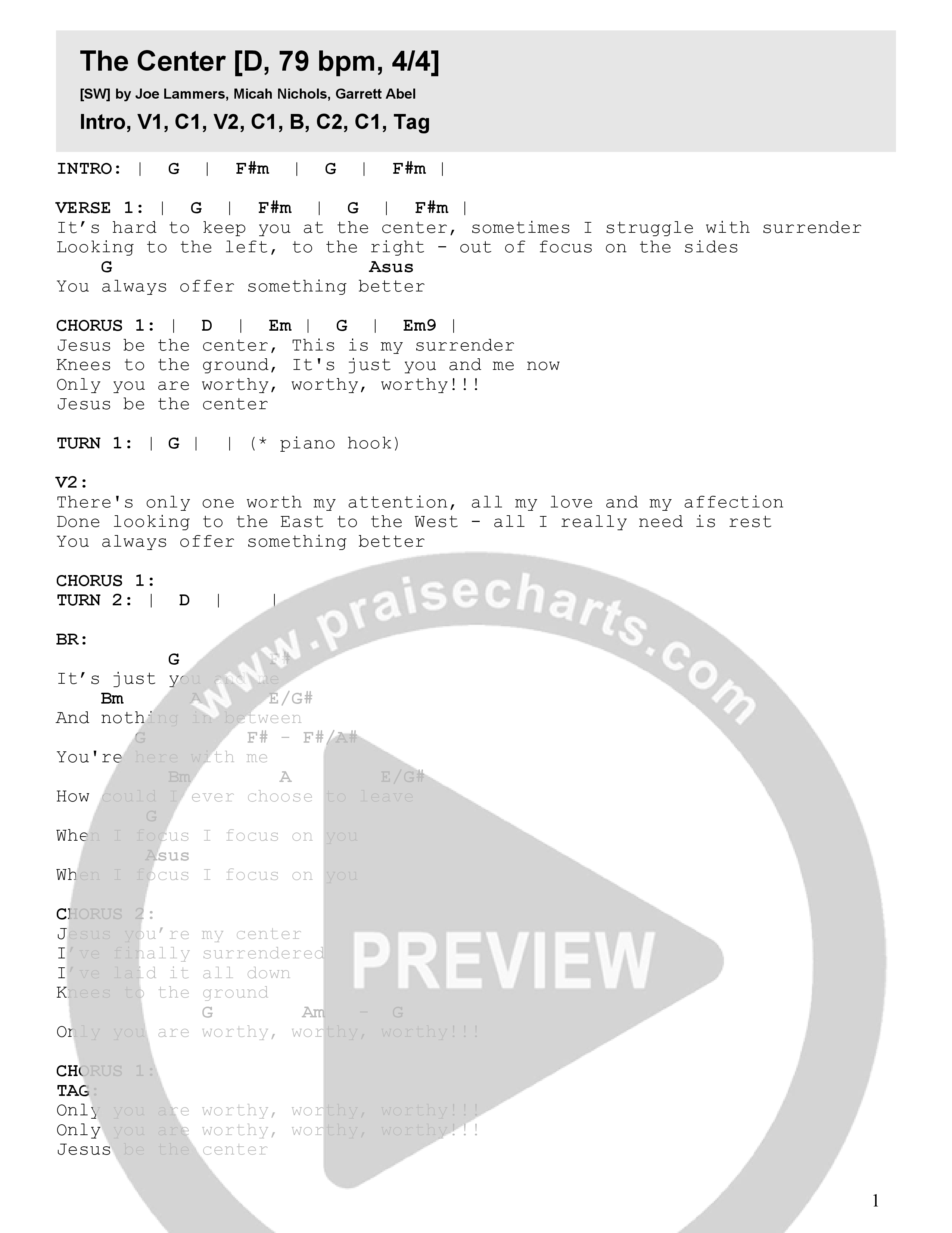 The Center Chord Chart (Seacoast / Joe Lammers)