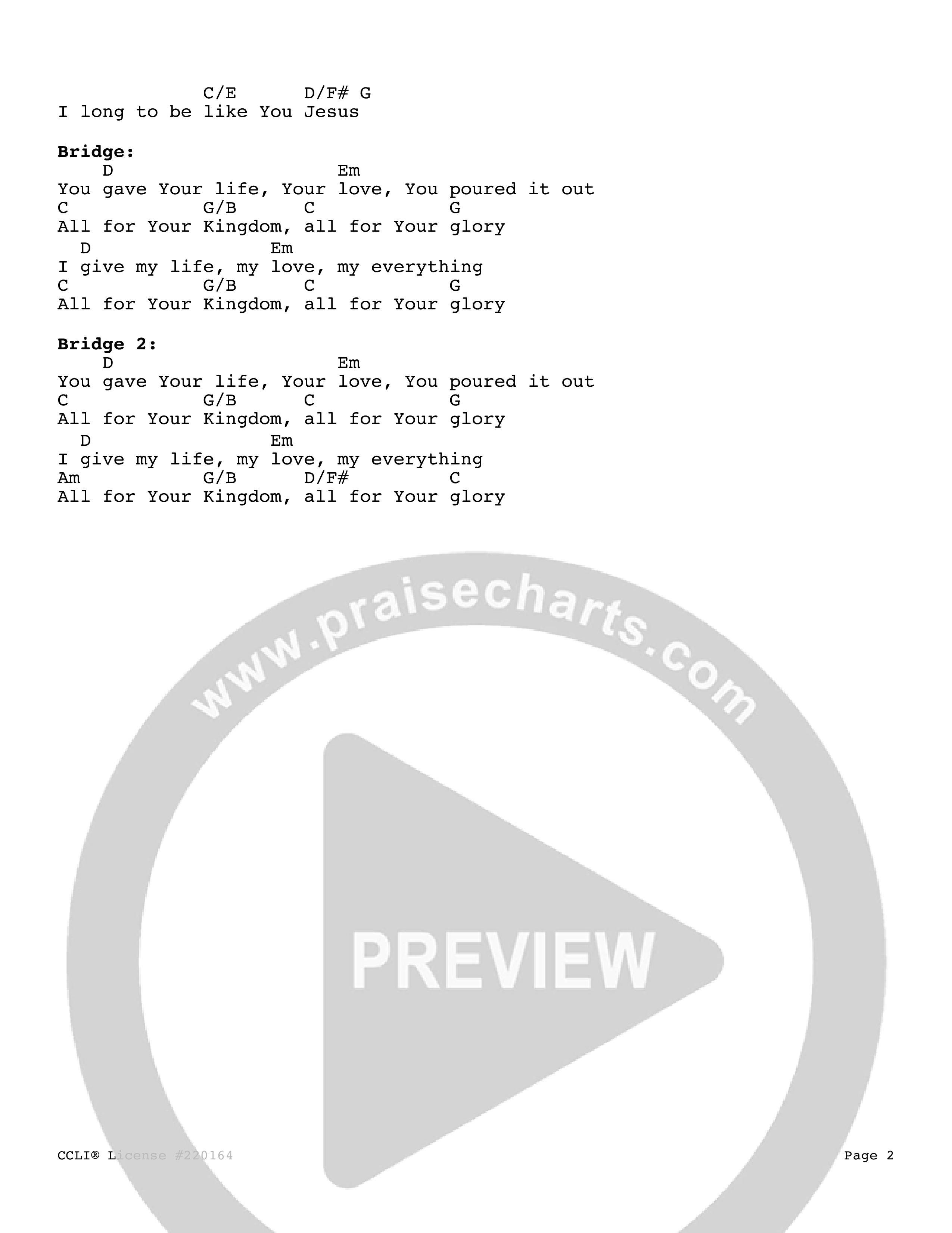 Joy In Obedience (Live) Chord Chart (Vineyard Worship)