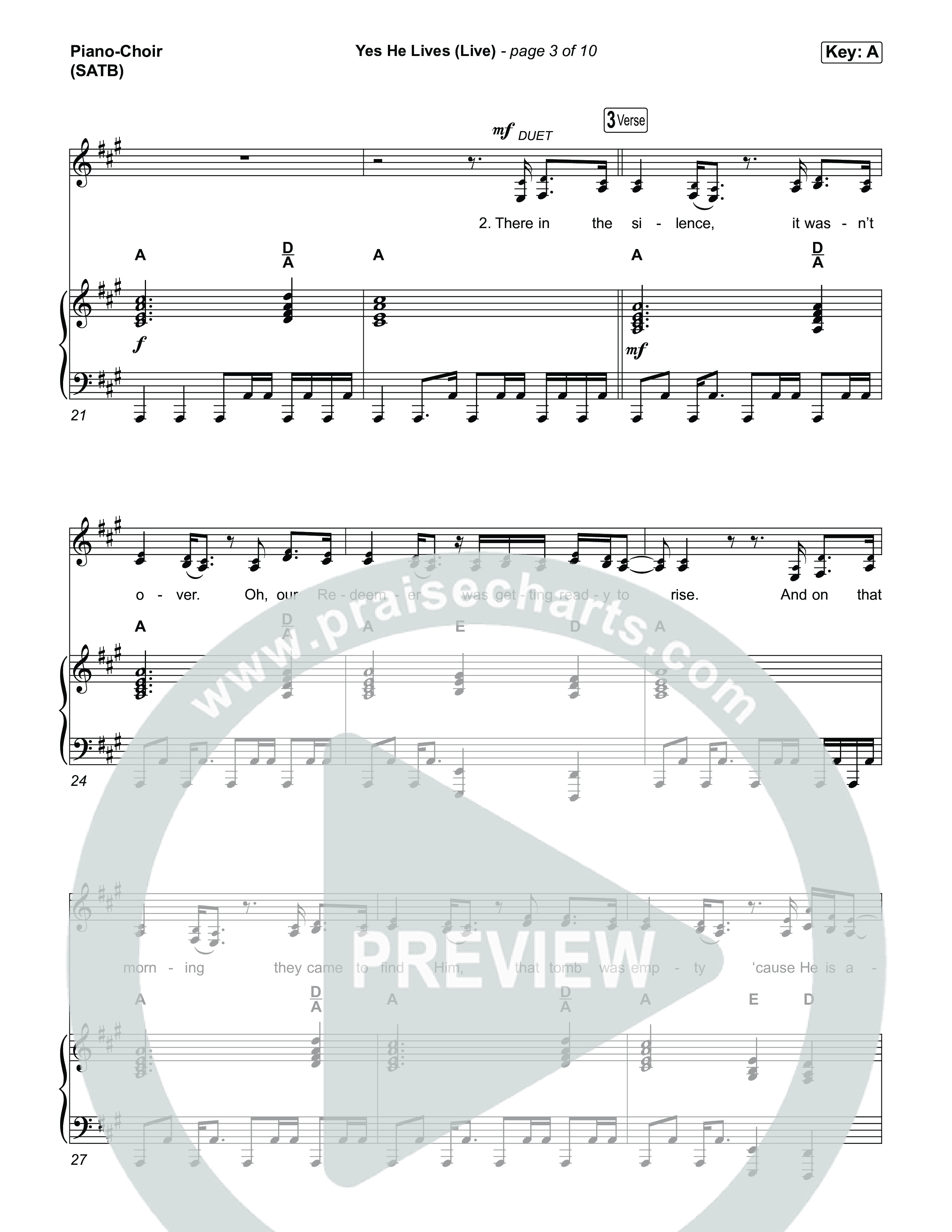 Yes He Lives (Live) Piano/Vocal Pack (Hillsong Worship)