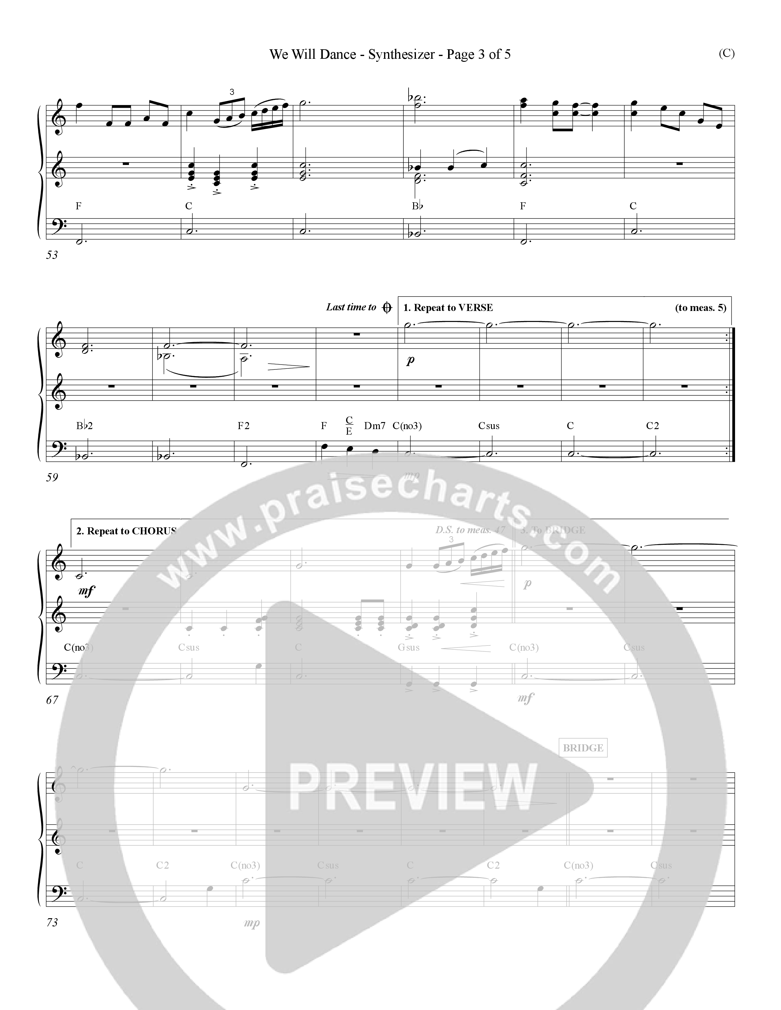 We Will Dance (Choral Anthem SATB) Synth (Word Music Choral / Orch. David Winkler)