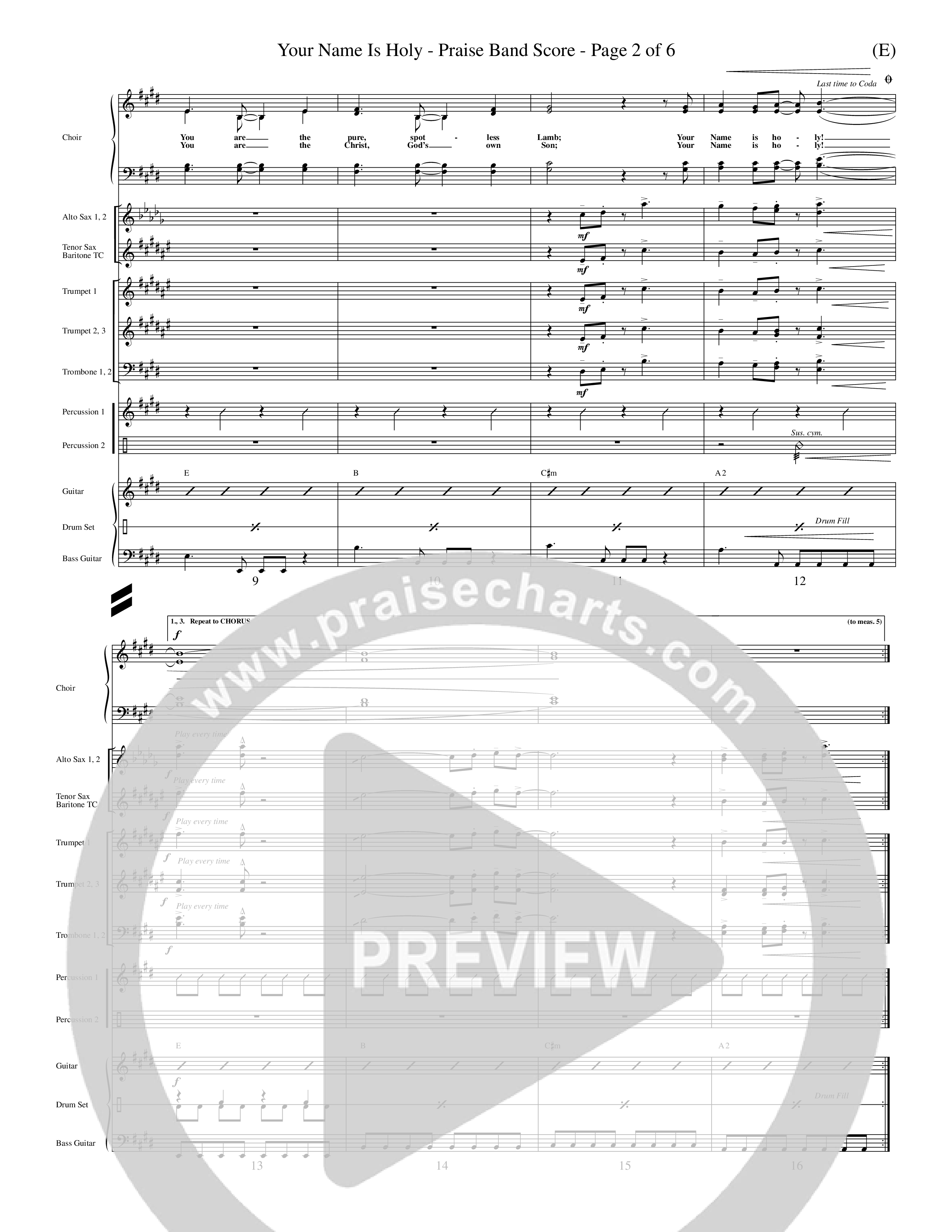Your Name Is Holy (Choral Anthem SATB) Conductor's Score (Word Music Choral / Orch. Michael Lawrence)