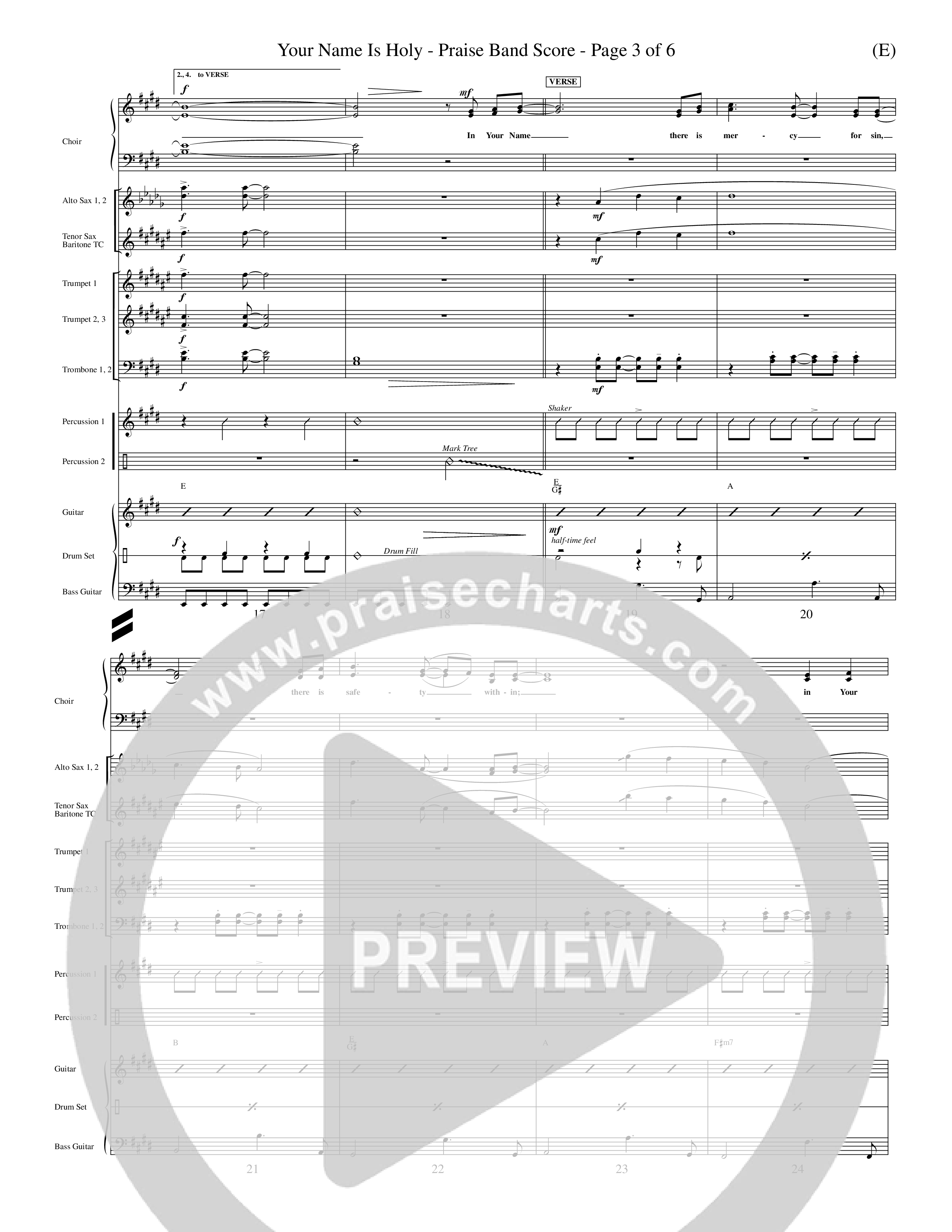 Your Name Is Holy (Choral Anthem SATB) Conductor's Score (Word Music Choral / Orch. Michael Lawrence)