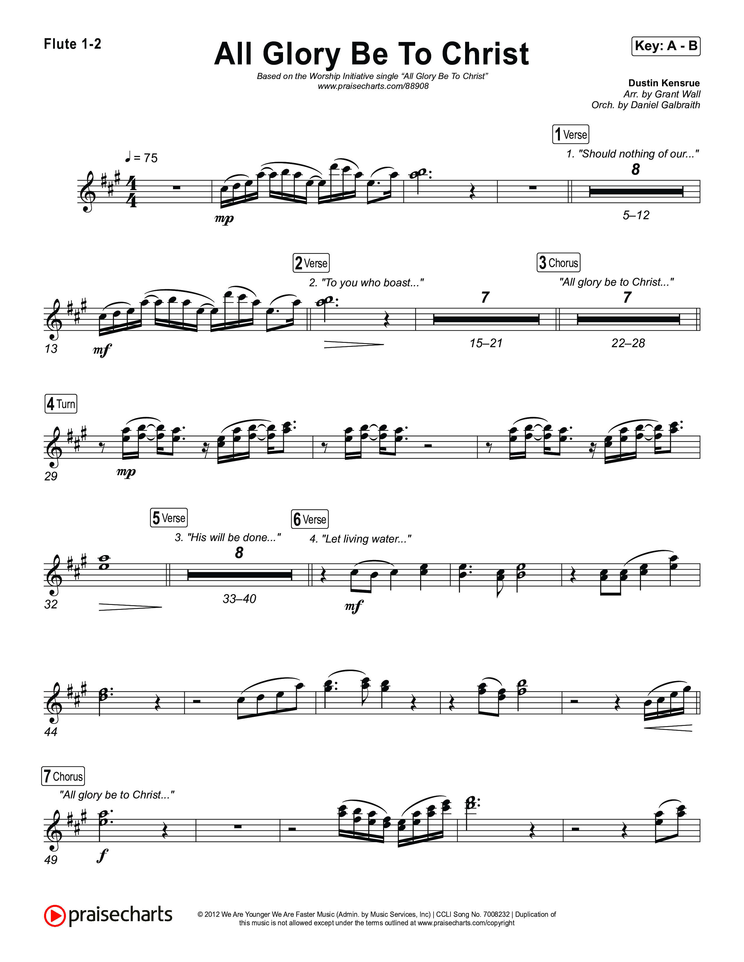 All Glory Be To Christ Flute Sheet Music PDF (The Worship Initiative ...