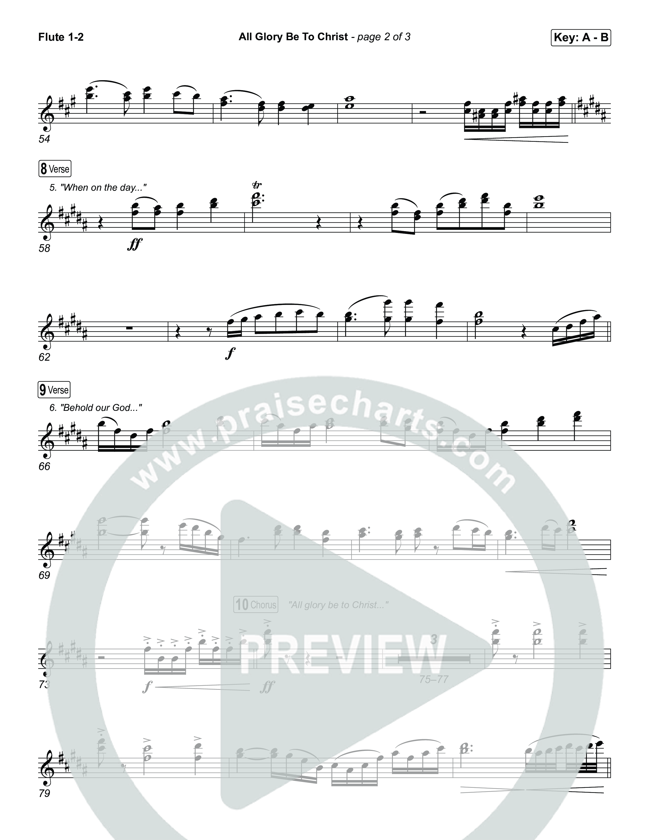 All Glory Be To Christ Flute Sheet Music PDF (The Worship Initiative ...