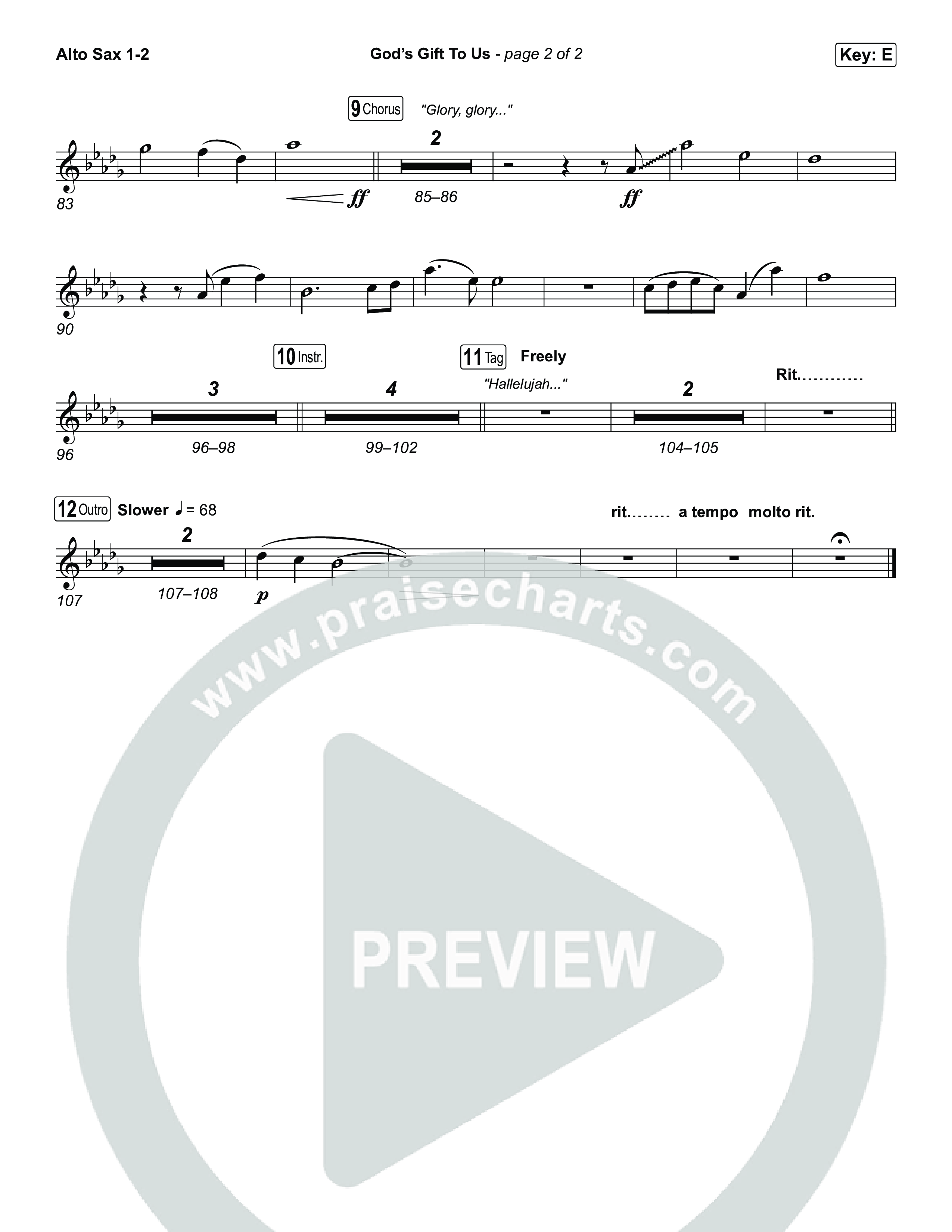 God’s Gift To Us Sax Pack (Natalie Grant)