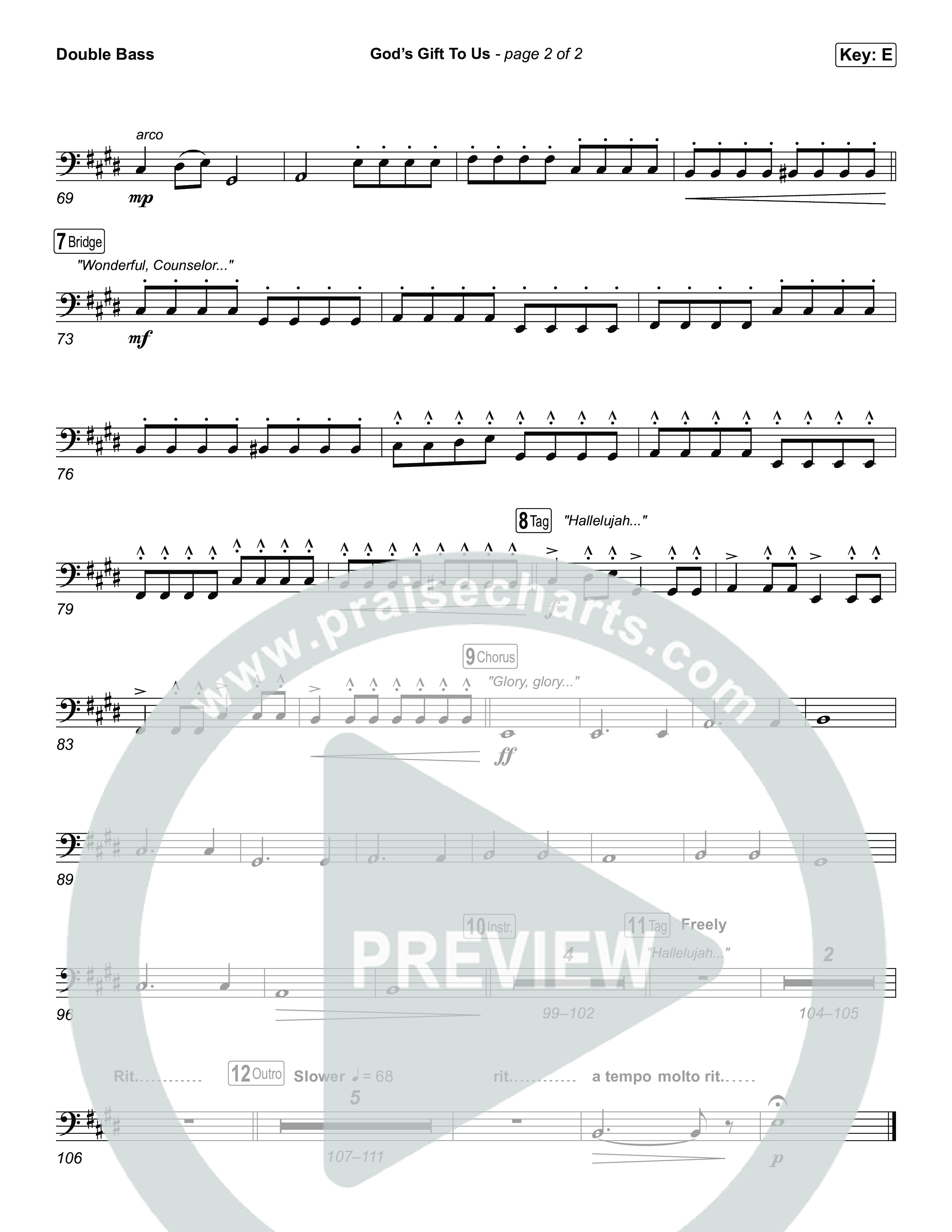 God’s Gift To Us String Bass (Natalie Grant)