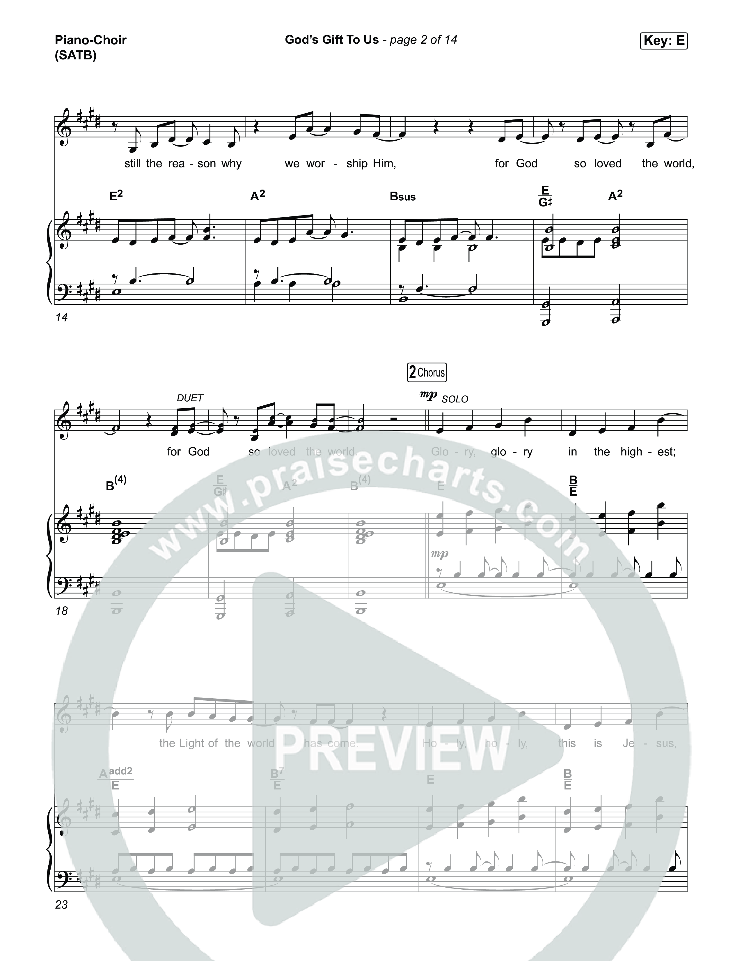 God’s Gift To Us Piano/Vocal Pack (Natalie Grant)