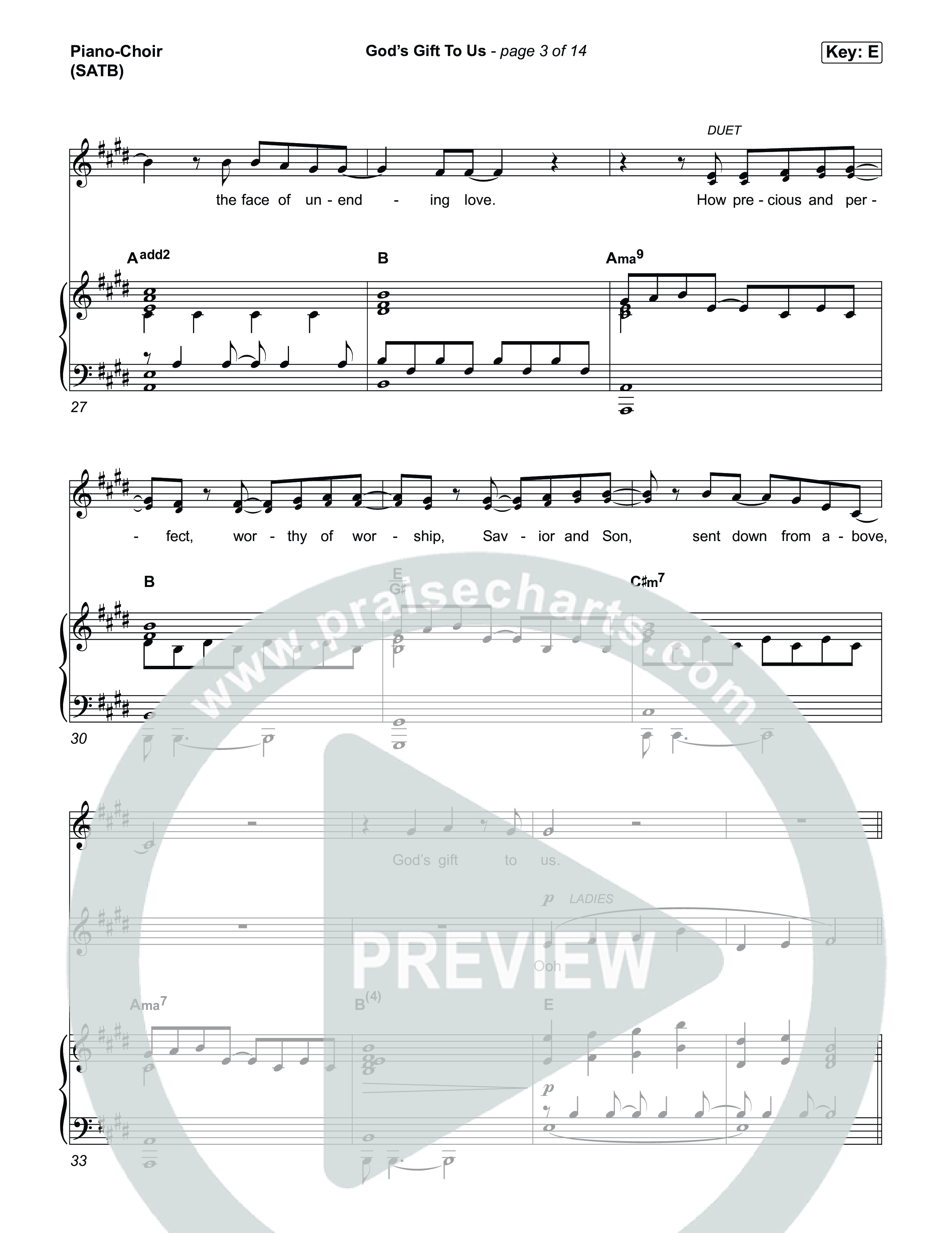 God’s Gift To Us Piano/Vocal Pack (Natalie Grant)