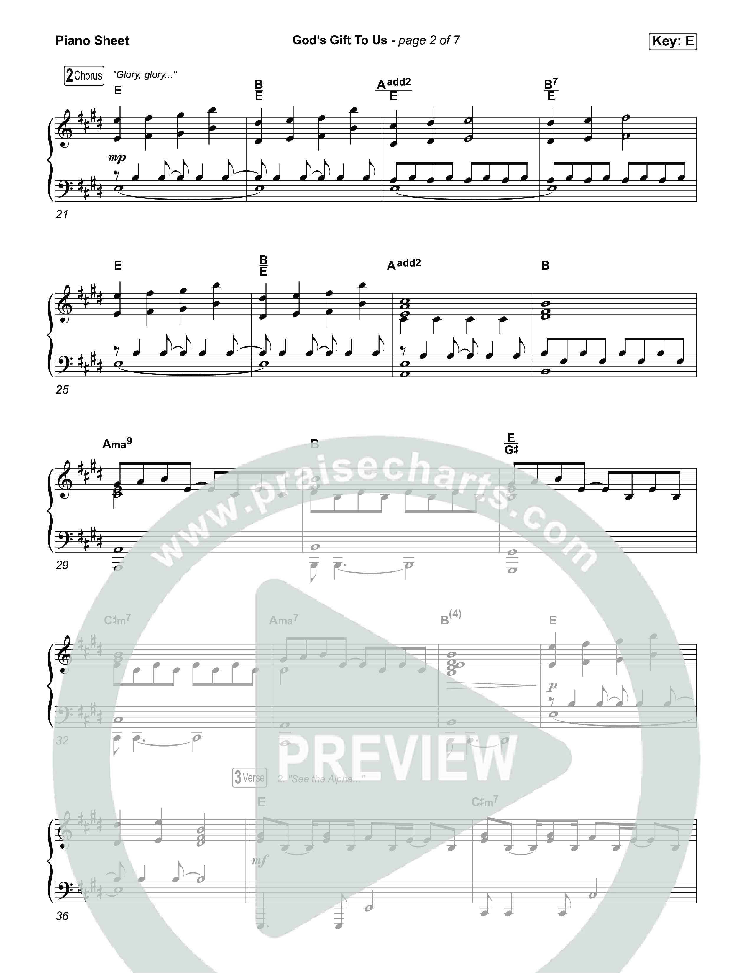 God’s Gift To Us Piano Sheet (Natalie Grant)