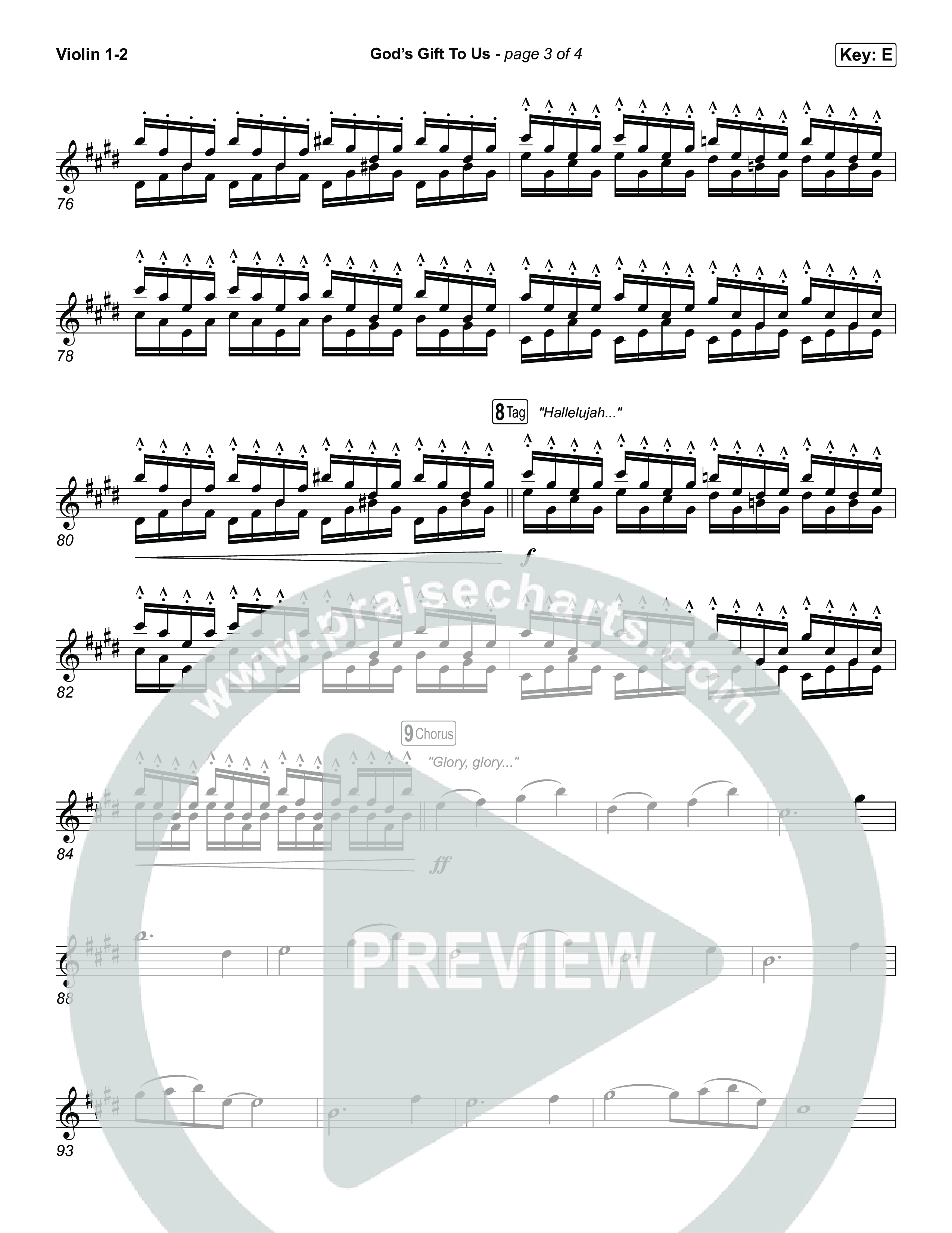 God’s Gift To Us Violin 1,2 (Natalie Grant)